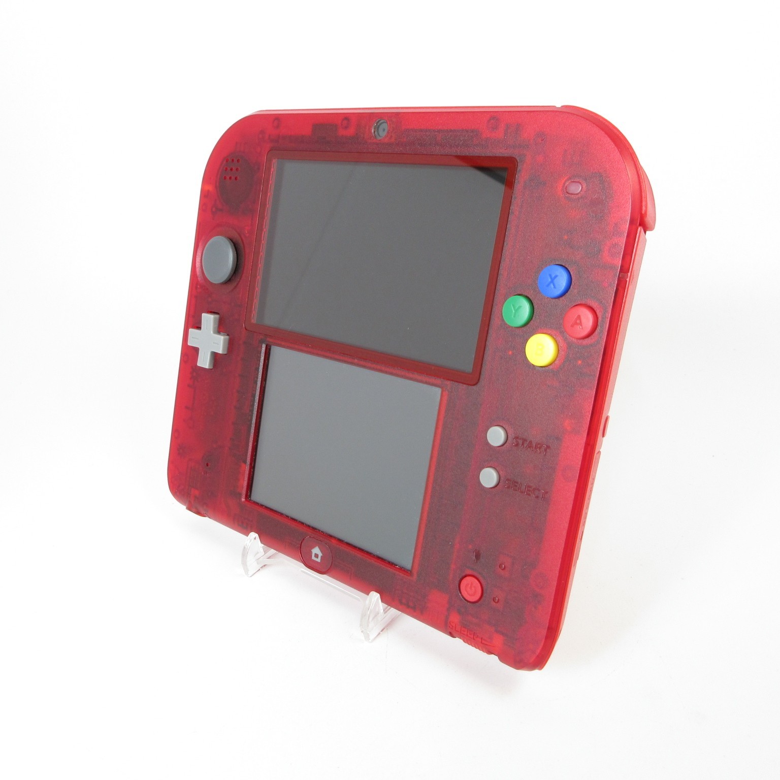 【Very Good】Nintendo 2DS Pokemon Clear Red Console ONLY Japanese Edition #NET0325