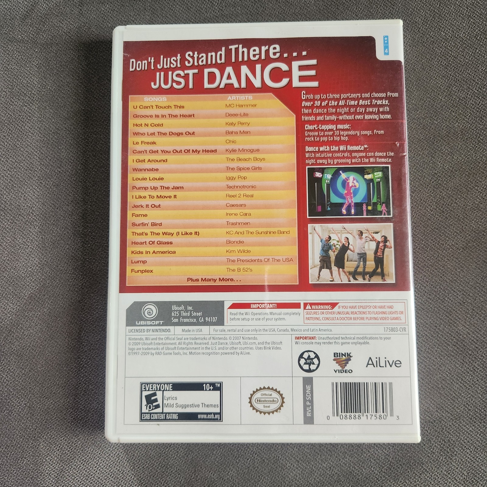 Ubisoft Just Dance Nintendo Wii 2009 NTSC-U/C Manual Included Just Dance Series