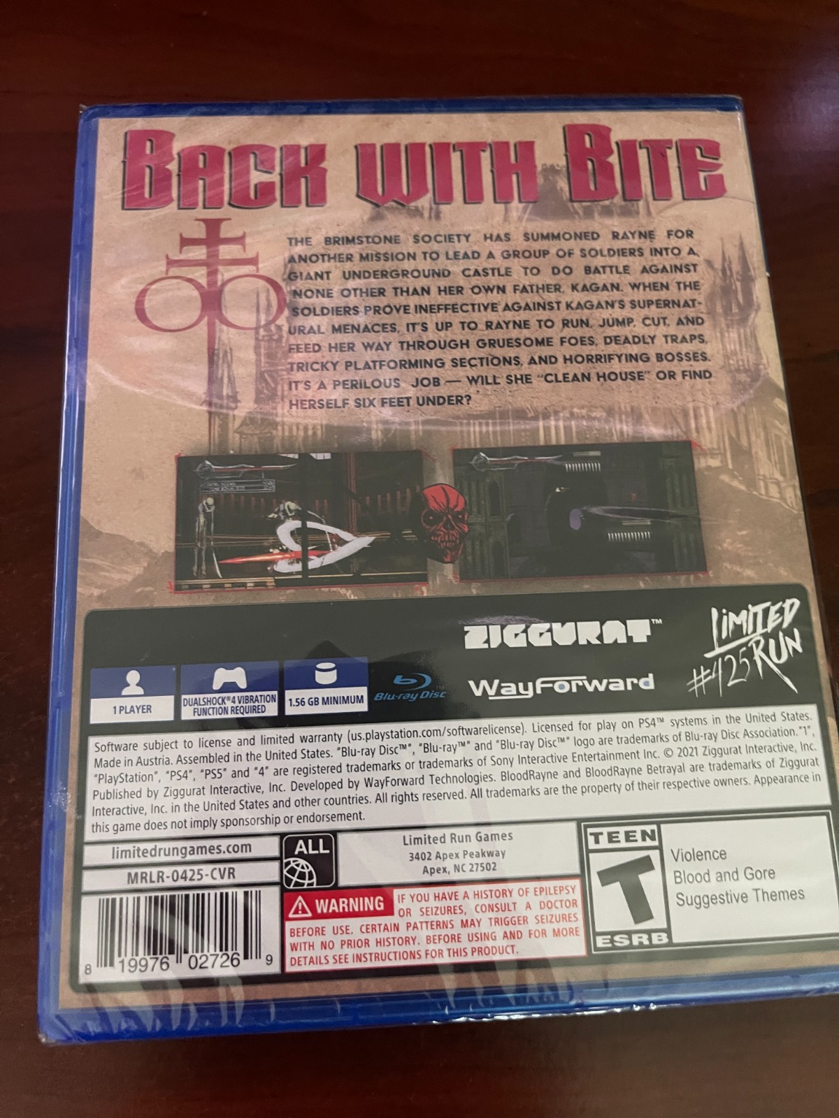 BloodRayne Betrayal Fresh Bites PlayStation 4 (PS4) Brand New/Sealed Limited Run