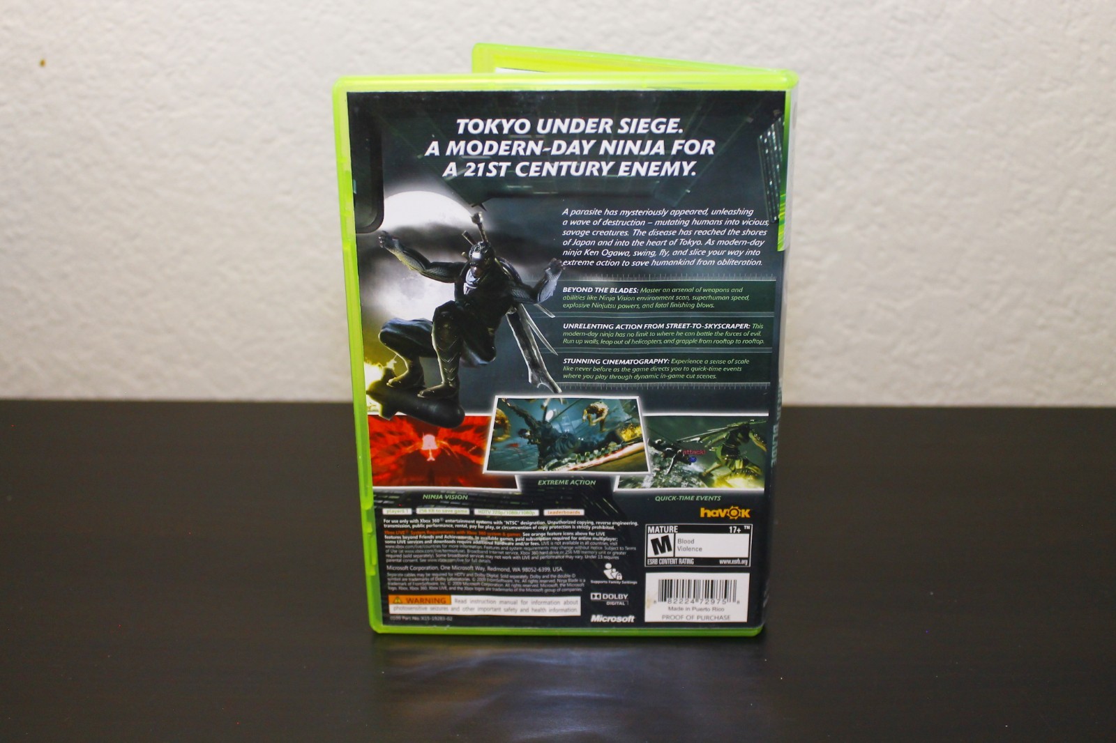 Xbox 360 Ninja Blade Game 2009 FromSoftware CIB Mint Disc Clean & Tested