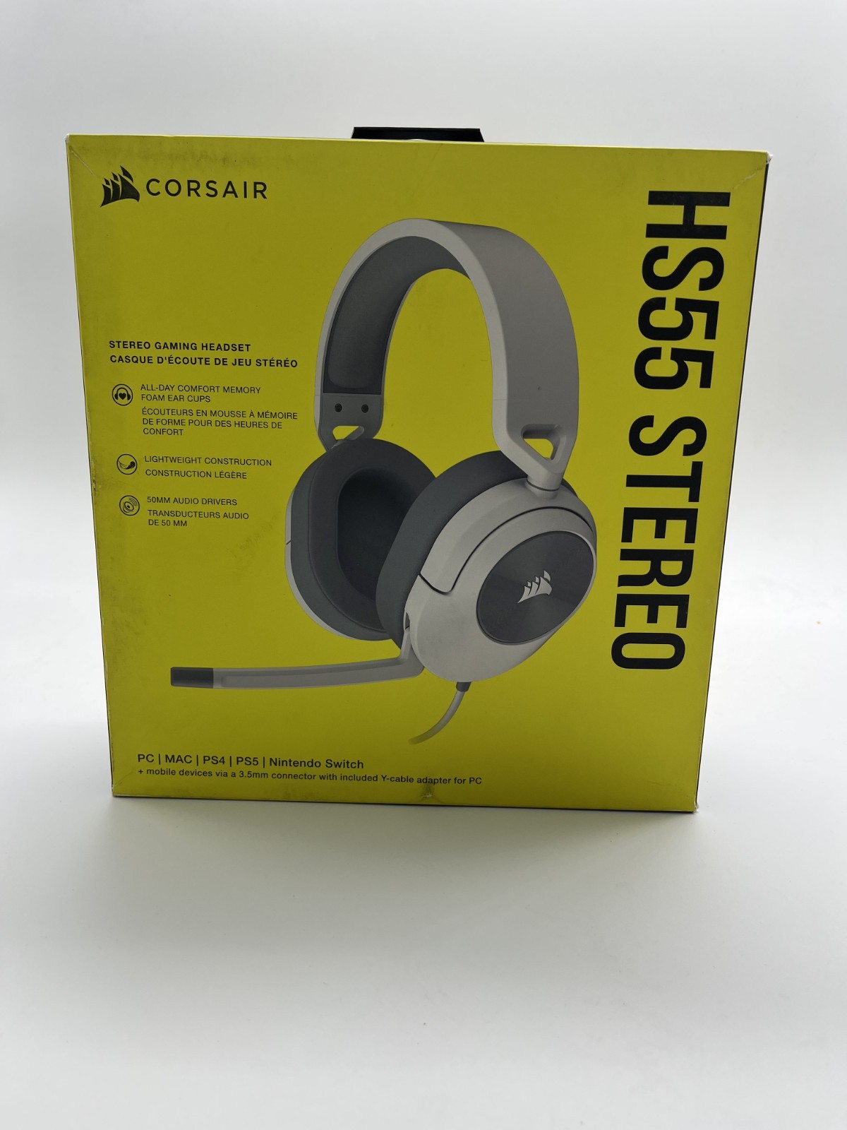 CORSAIR HS55 Stereo Gaming Wired Headset, Multi-Platform Compatible, NEW SEALED