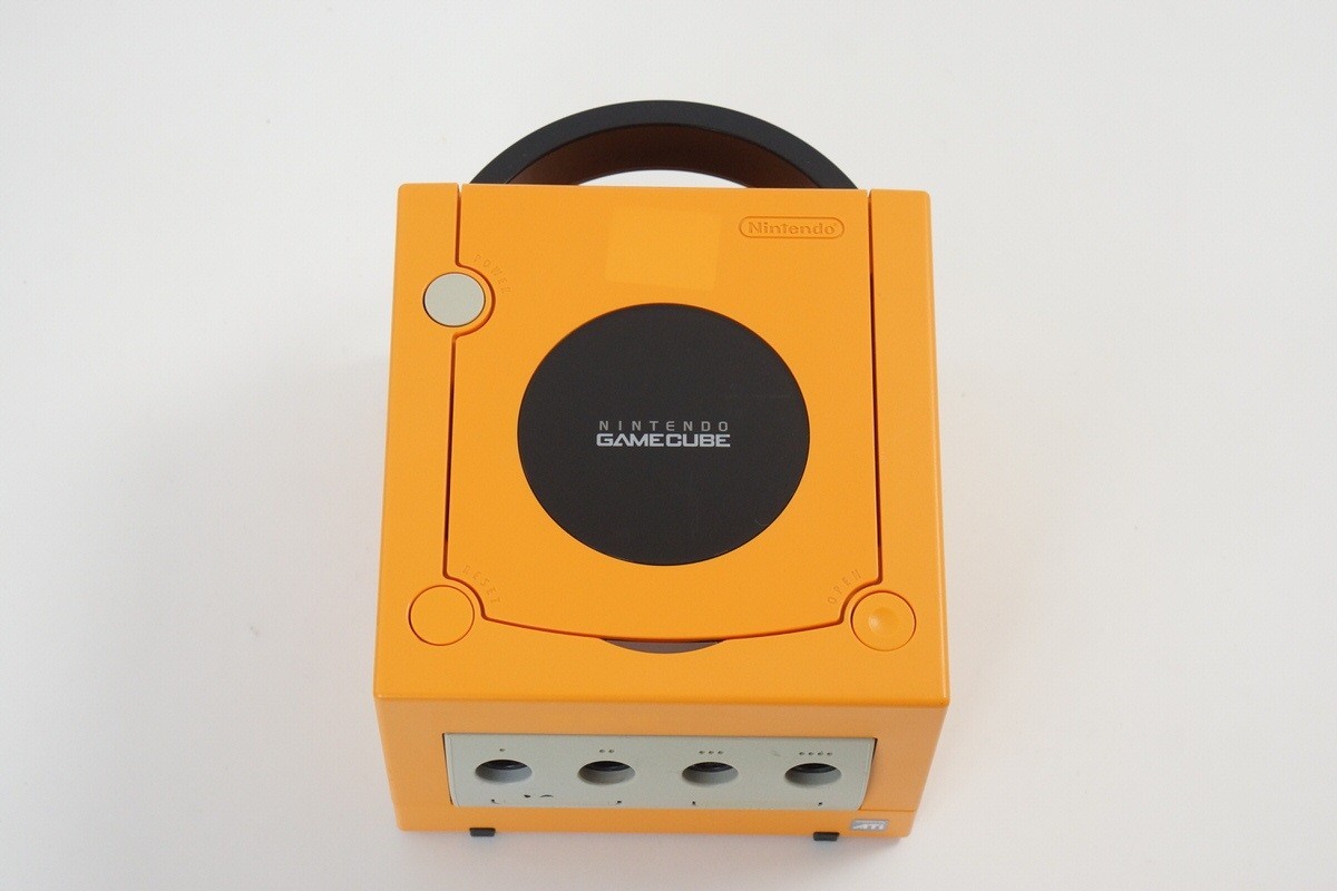 Gamecube Orange Console System Games DOL-001 JP For Japan CD FREE SHIP 10710073