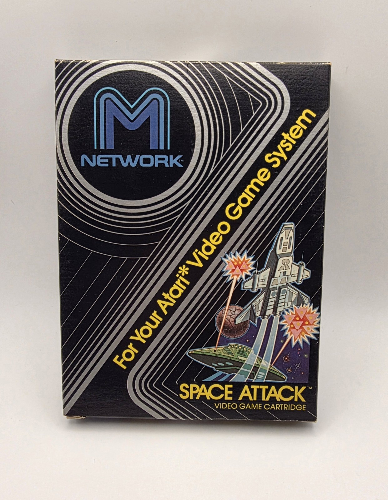 Atari 2600 Video Game Space Jockey Vidtec Space Attack Network CIB 1982