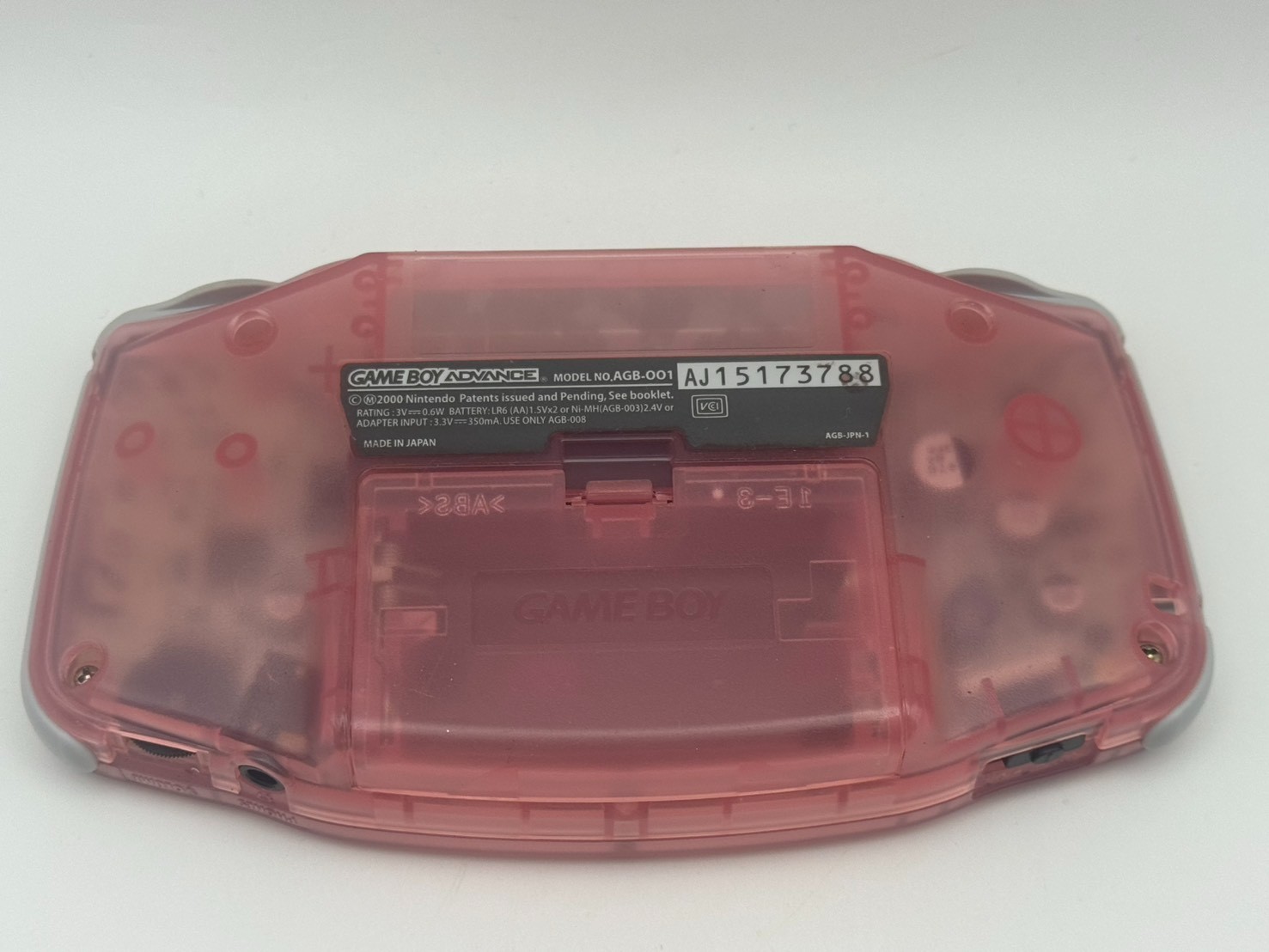 Nintendo Game Boy Advance Milky Pink AGB-001 Console Japan Tested