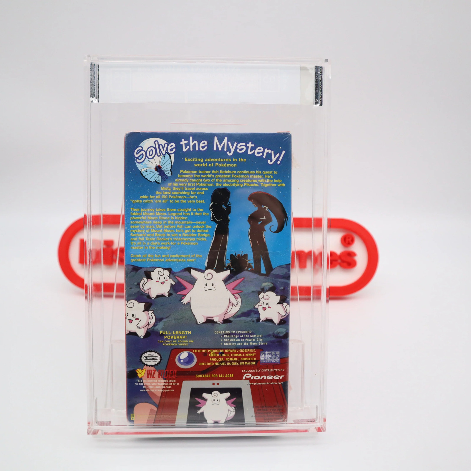 VHS POKEMON: THE MYSTERY OF MOUNT MOON – IGS GRADED 6.5 BOX & 6.5 SEALED – NEW!