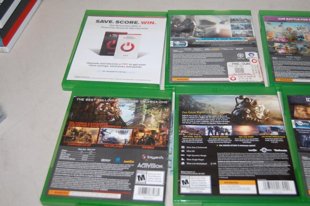 Microsoft XBOX ONE (11) Game Lot: Creed Syndicate, Dishonored 1&2, Fallout 76++