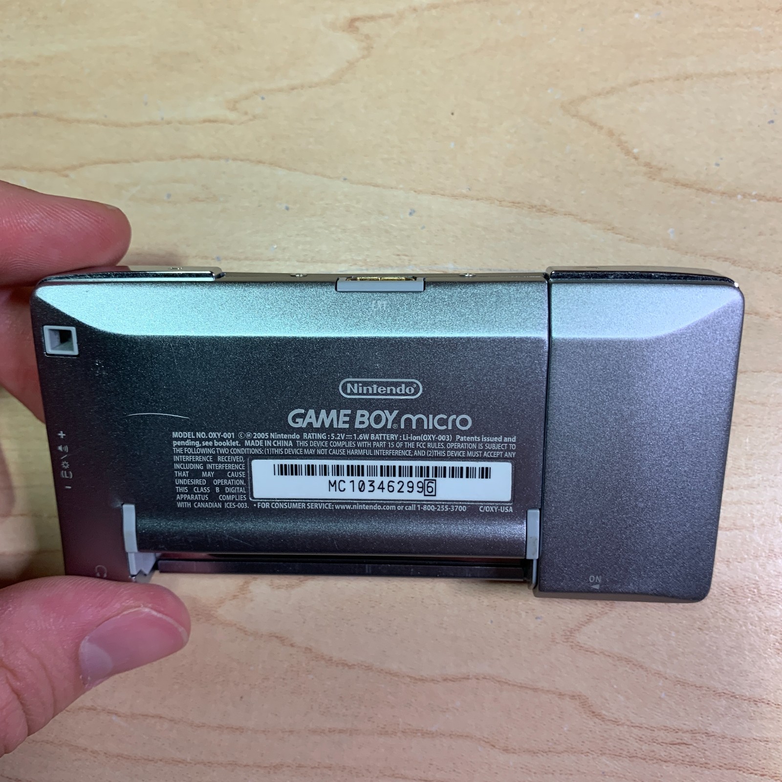 Nintendo Game Boy Micro Silver Console New Battery Faceplate Charger Tested