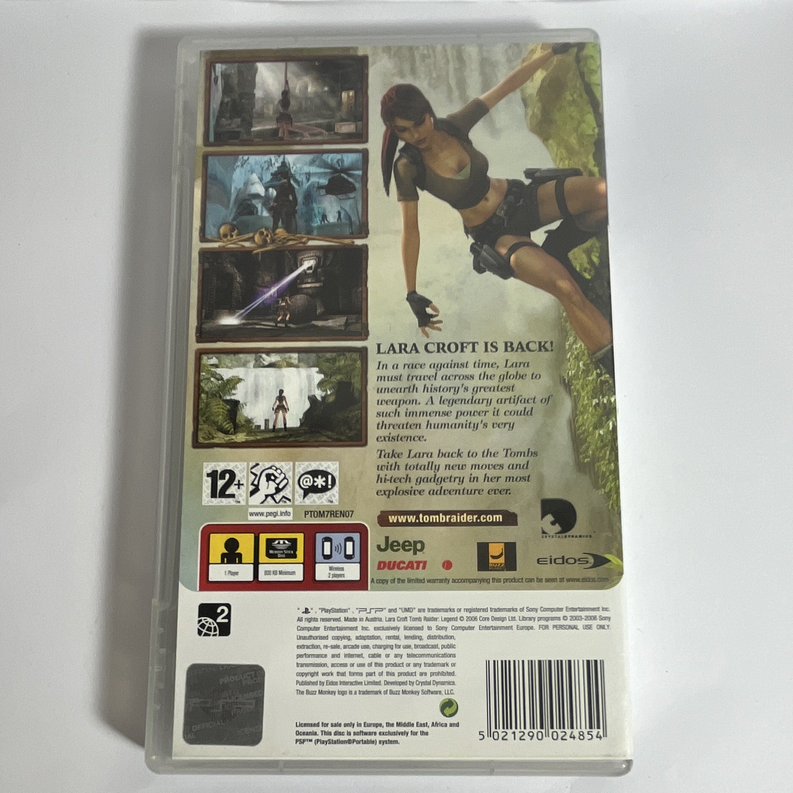 Eidos Tomb Raider: Legend Lara Croft Sony PSP PAL PEGI 12 2006 Manual