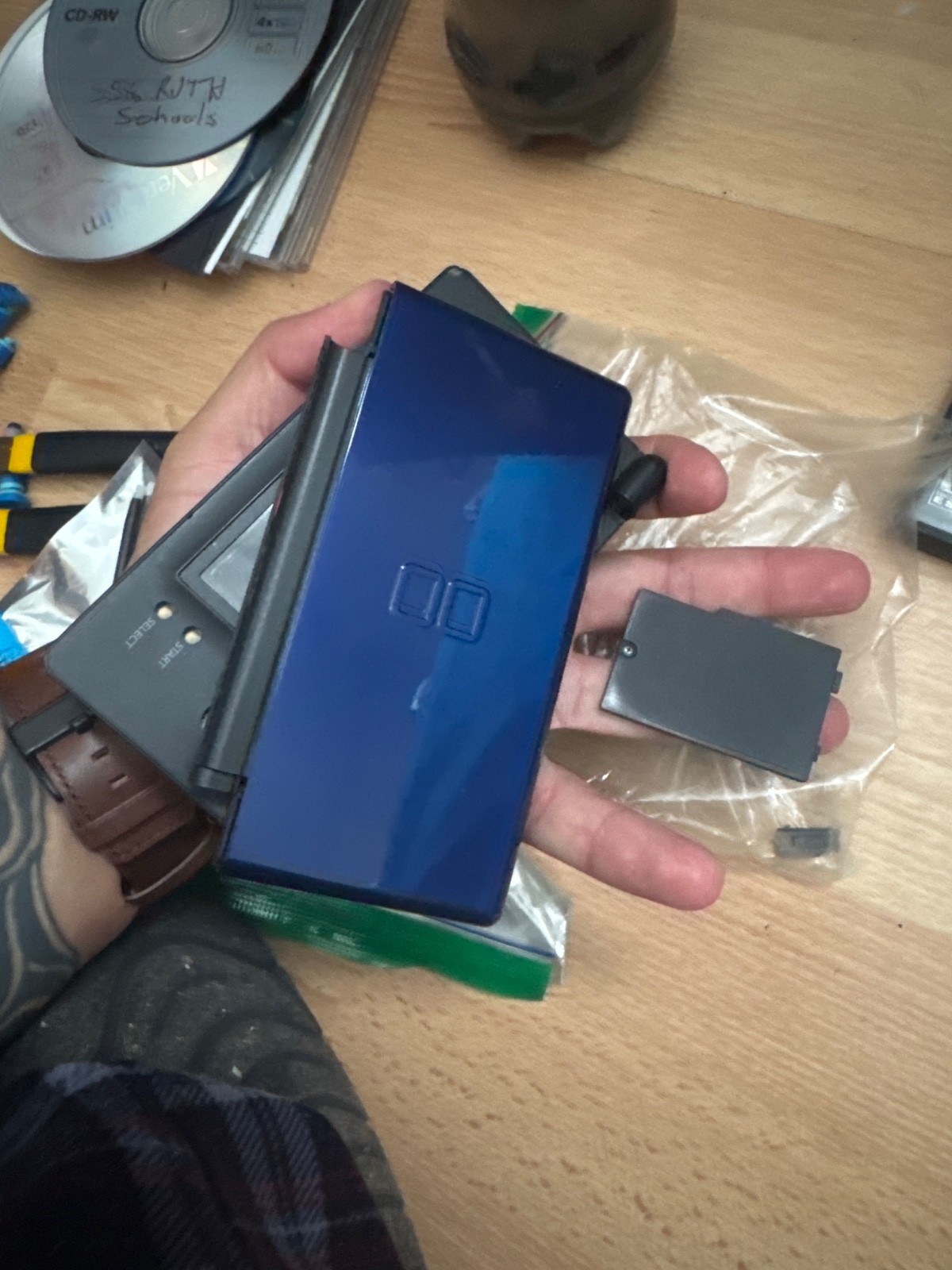 Nintendo DS Lite Handheld System – Onyx Black (working) and a Blue (for parts)