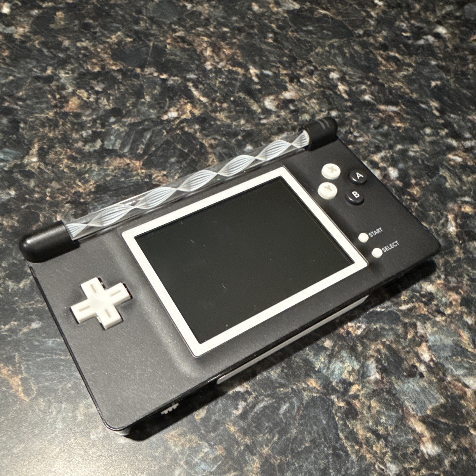 Gameboy Macro console modified DS Lite USG-001 Black with usb-c charging.
