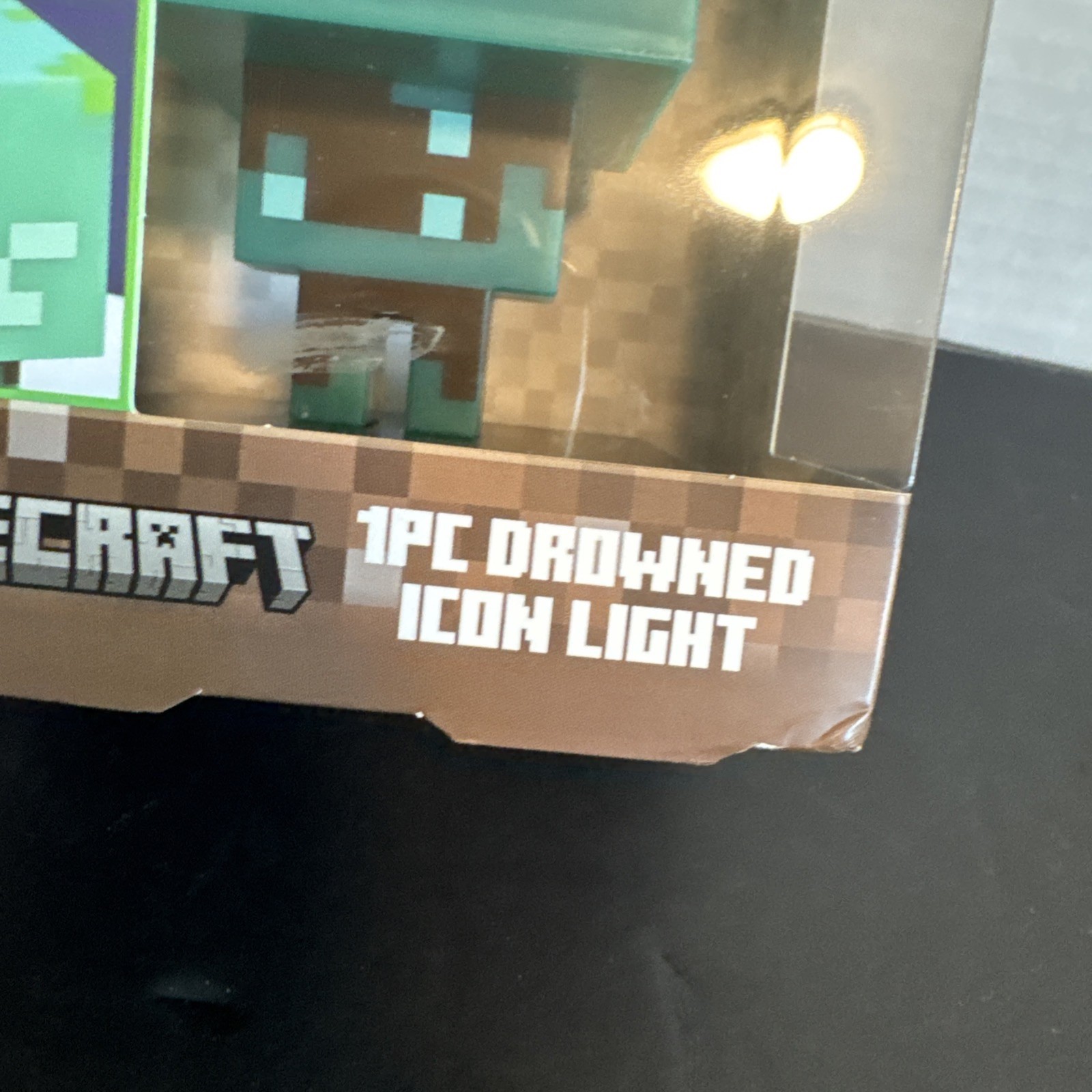 Mojang Minecraft ICONS DROWNED Light Up Collectible 3D Figure #005 Series 1 NIB