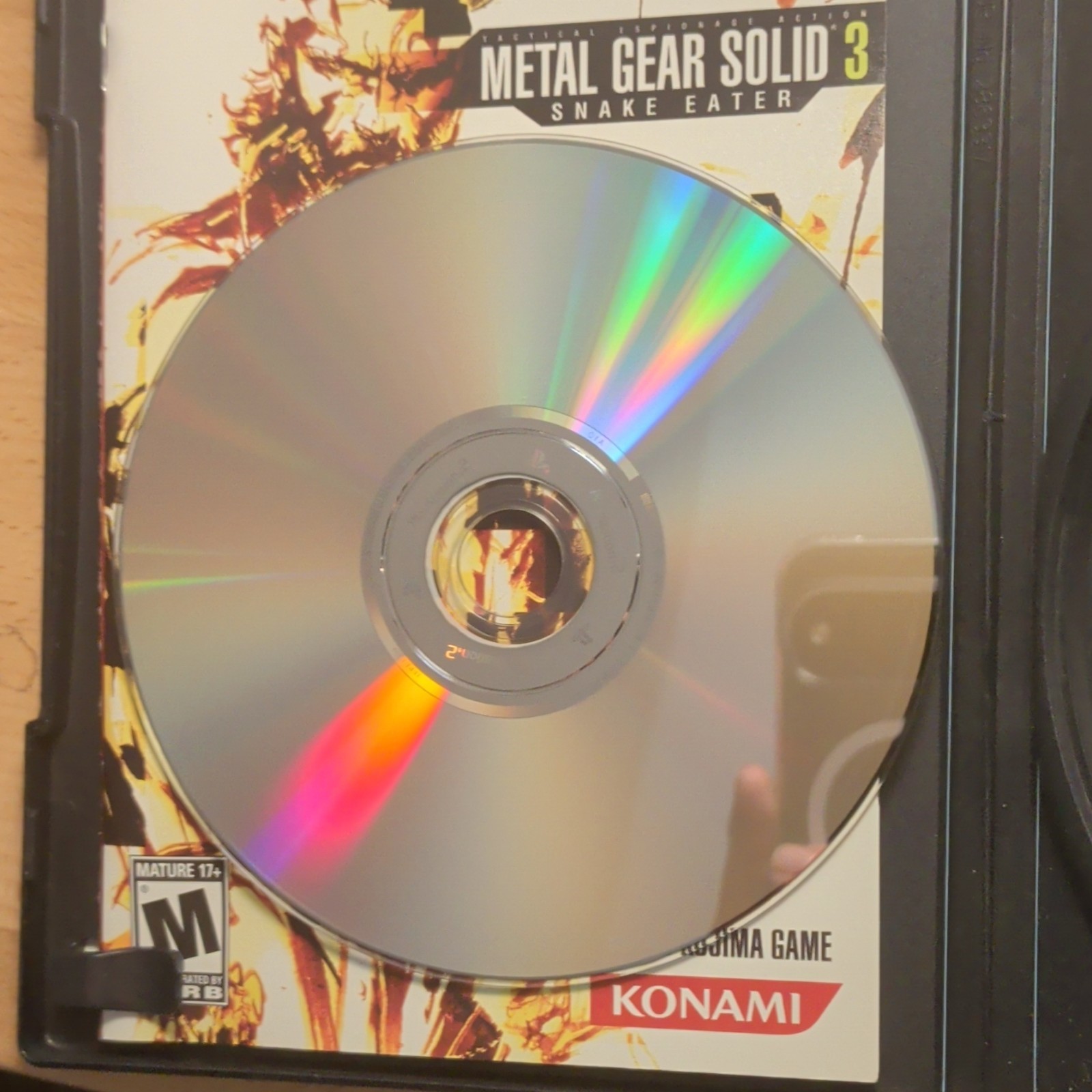 Konami Metal Gear Solid 3: Snake Eater Sony PlayStation 2 PS2 Case Disc M