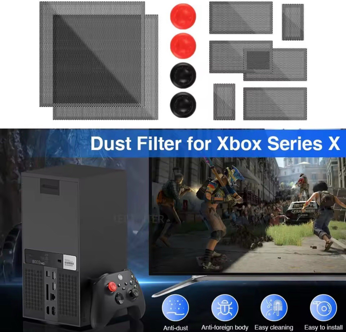 Anti Dust Filter Cover For Xbox Series X Console Cooling Fan Dustproof Cover