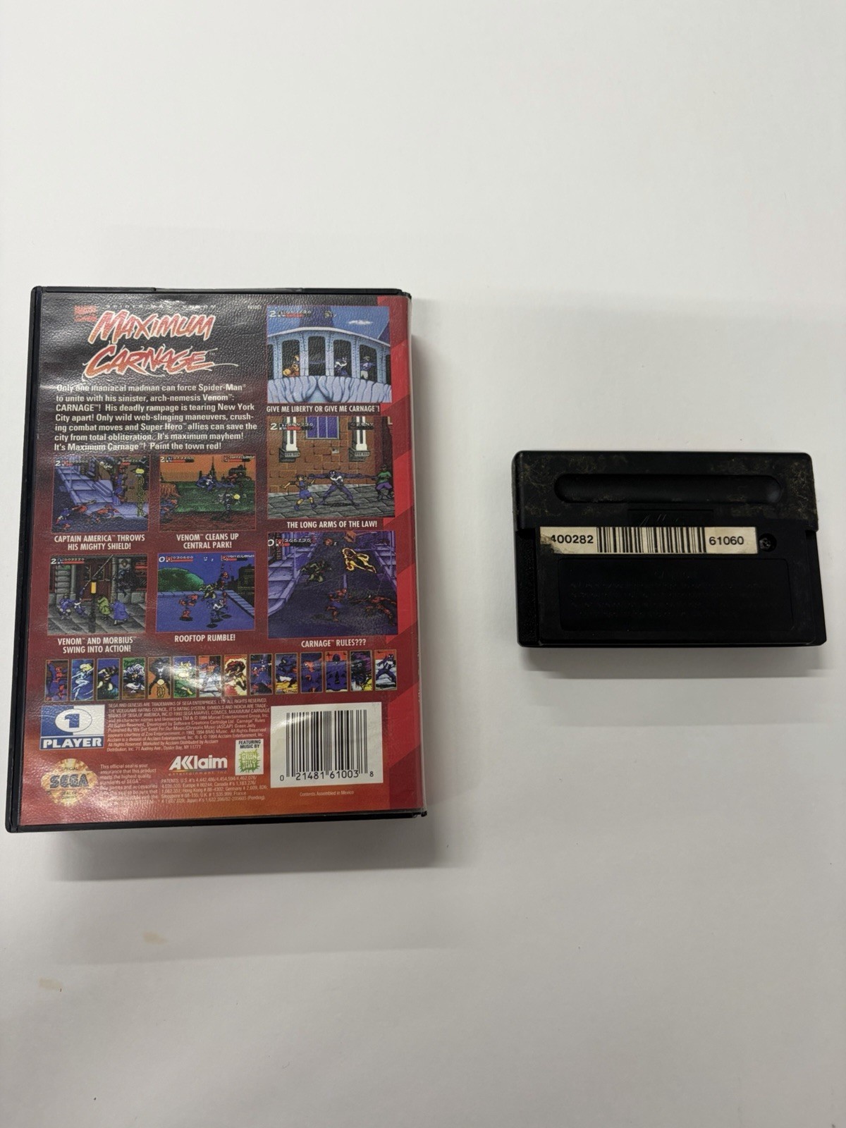 SEGA Genesis – Maximum Carnage – No Manual – Tested