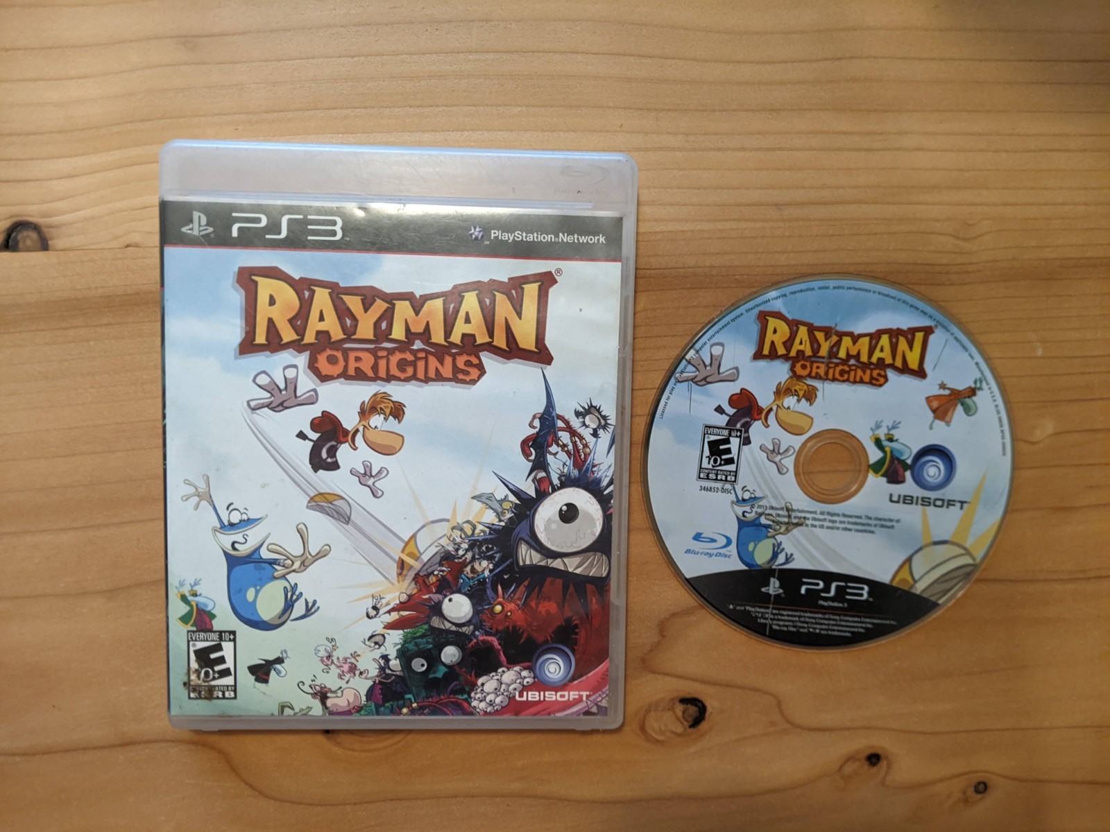 Rayman Origins (Sony PlayStation 3, 2011) Case Artwork and Disc – No Manual