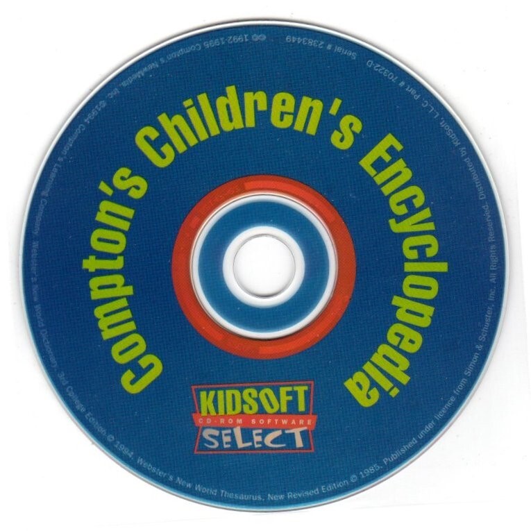 Compton’s Children Encyclopedia (PC-CD, 1995) for Windows – NEW CD in SLEEVE