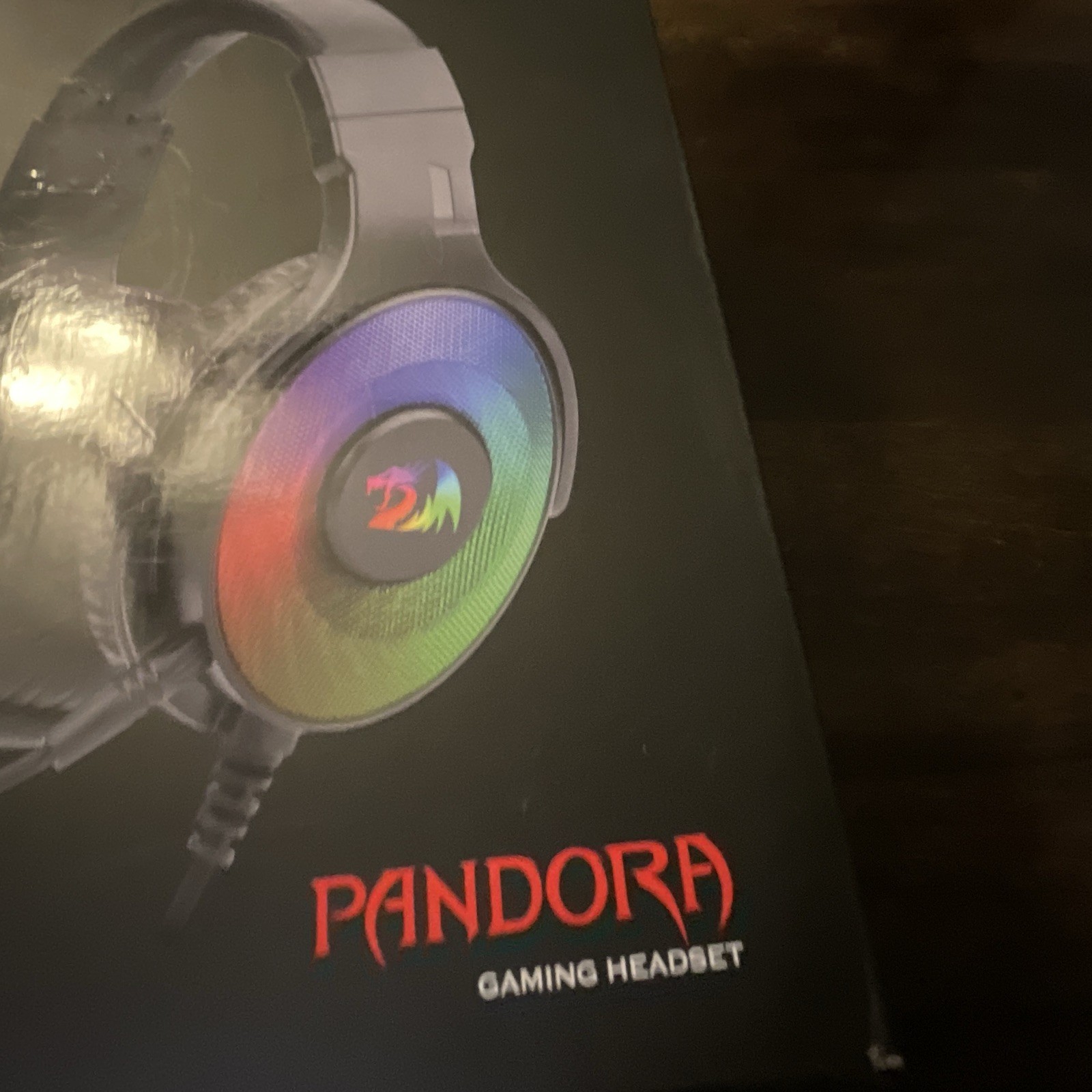 Redragon Pandora USB RGB Surround Sound Gaming Headset Boom Mic Black