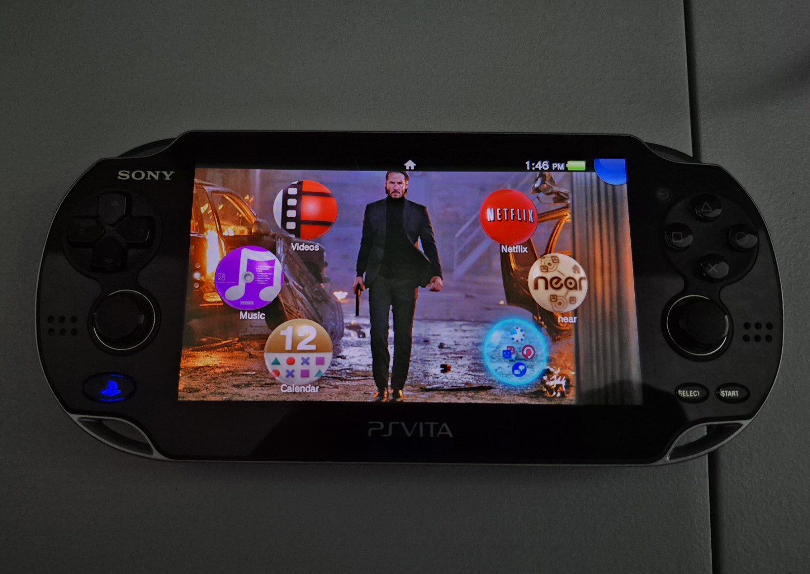 SONY PlayStation Vita PCH-1100 Crystal Black Wi-Fi 3G Wi-Fi Console & Game Lot