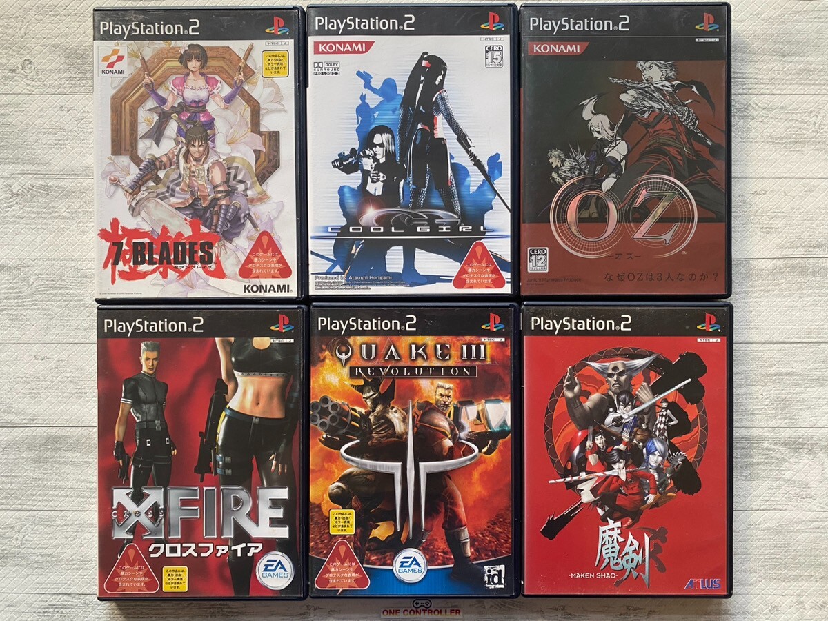 SONY PS2 7 Blades & Cool Girl & Oz & X Fire & QuakeⅢ & Maken Shao from Japan