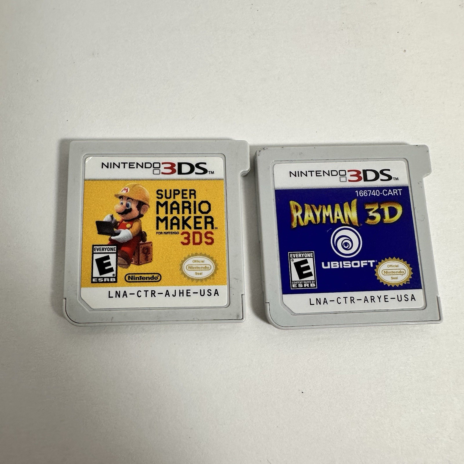 Lot of 2 Nintendo 3ds games Cart Only Mario Maker & Rayman 3D