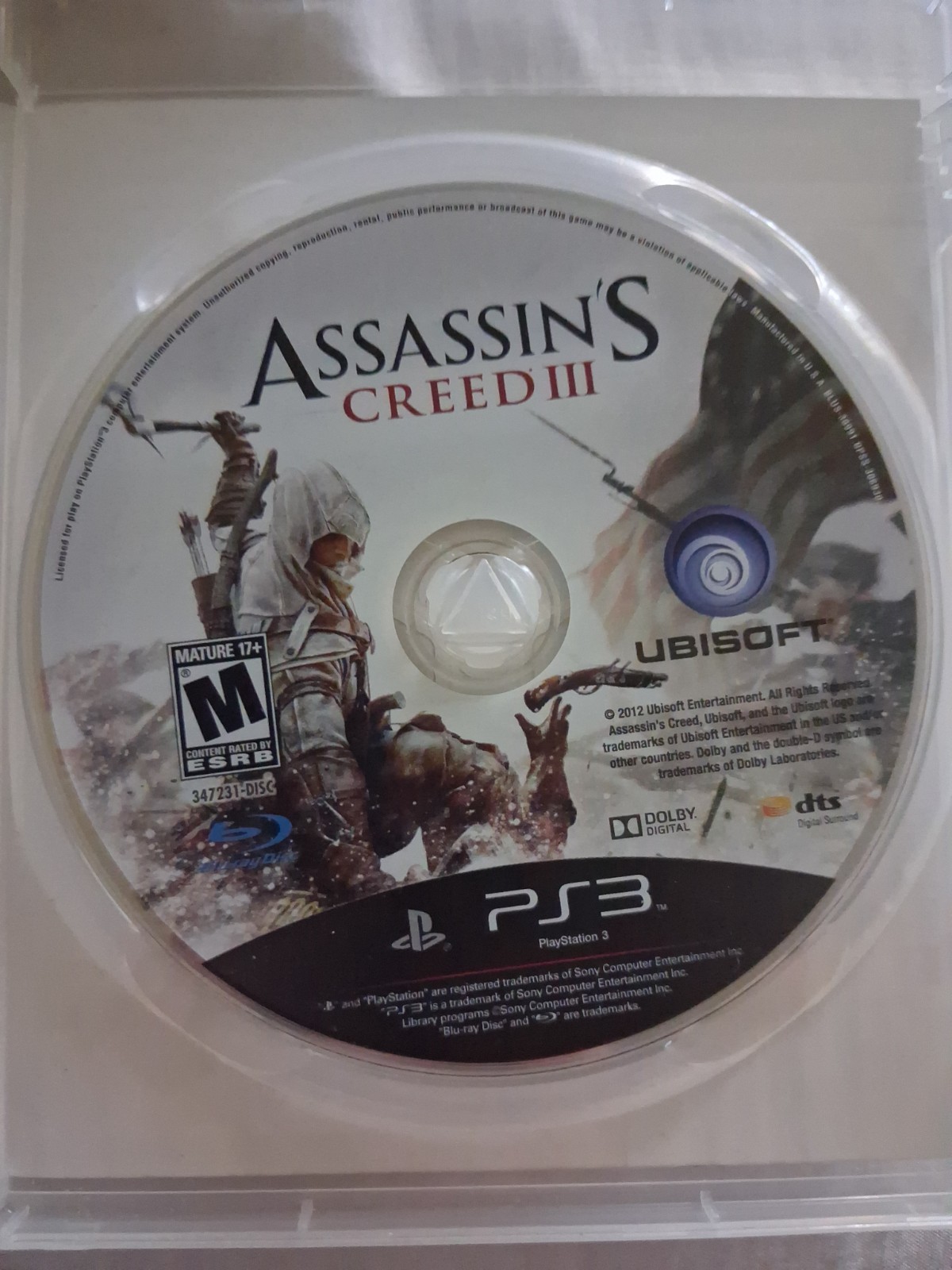 Assassin’s Creed III (Sony PlayStation 3, 2012) No Manual
