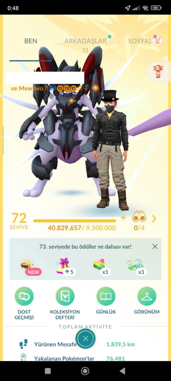 Pokémon Go level 72 lvl – 2018