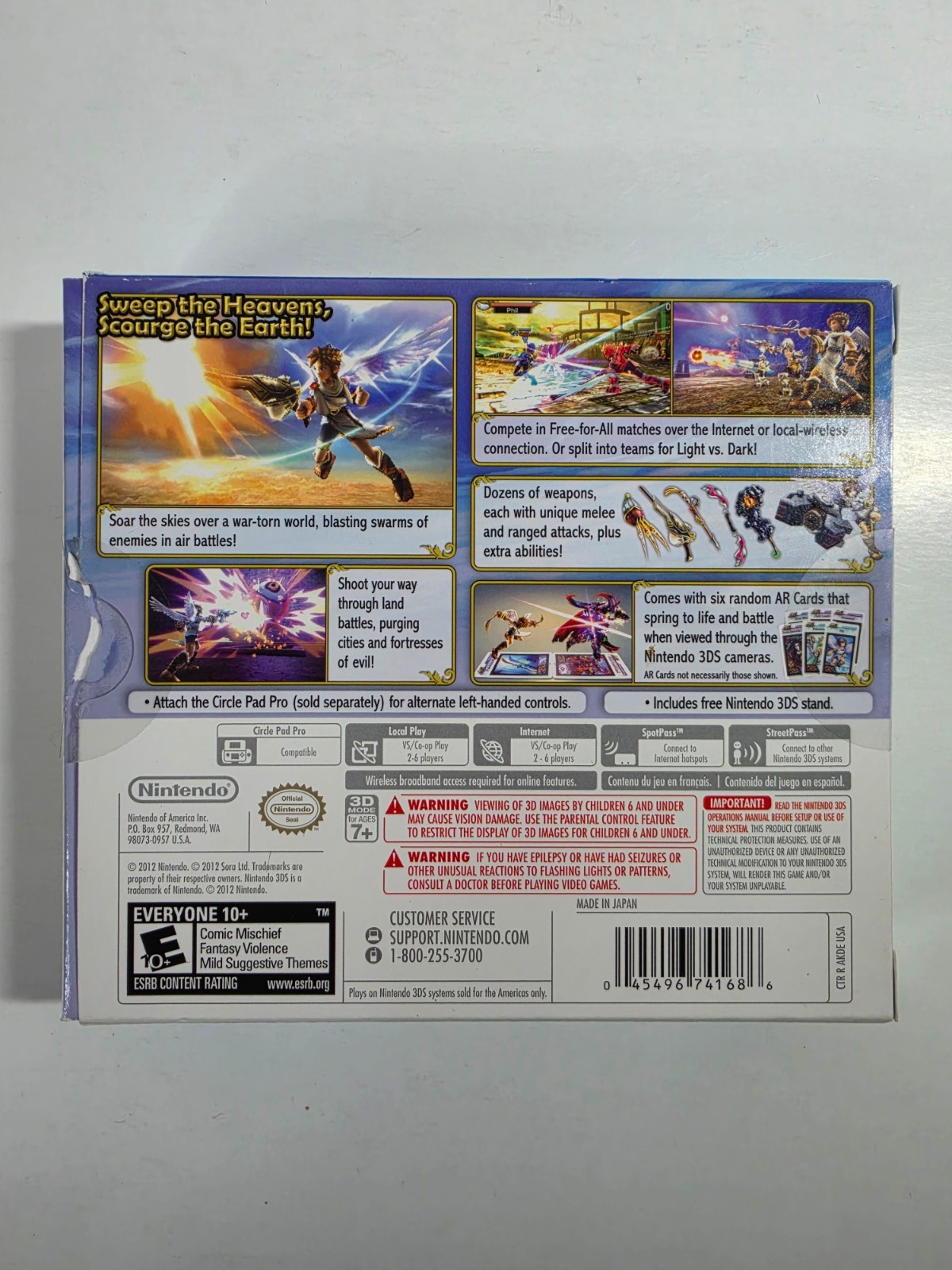 Kid Icarus: Uprising (3DS) – Cartridge, Big Box & Stand ONLY – No Case/Cards