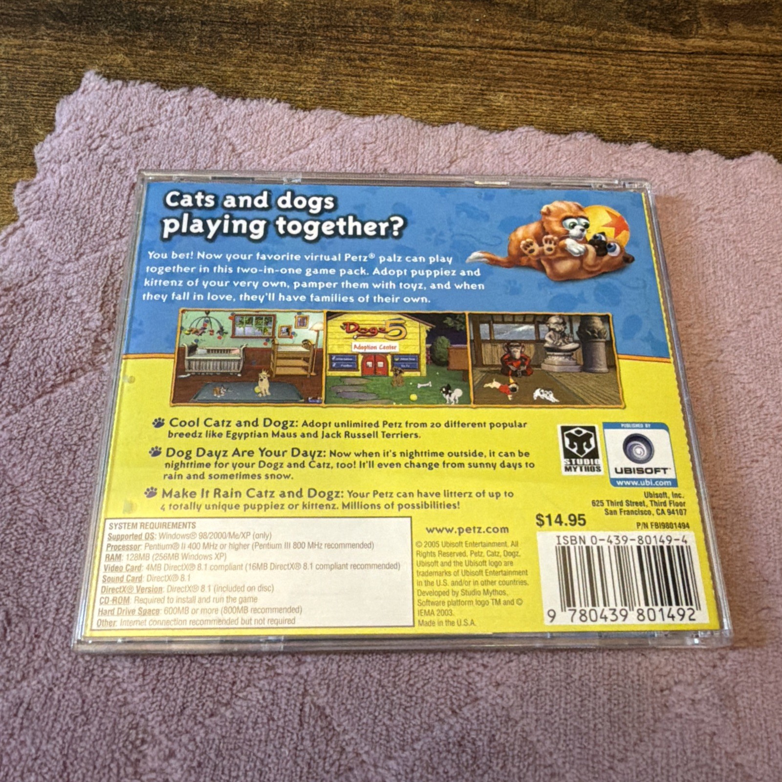 Video Game PC Petz Dogz 5 & Catz 5 (CD, 2005) Ubisoft Game