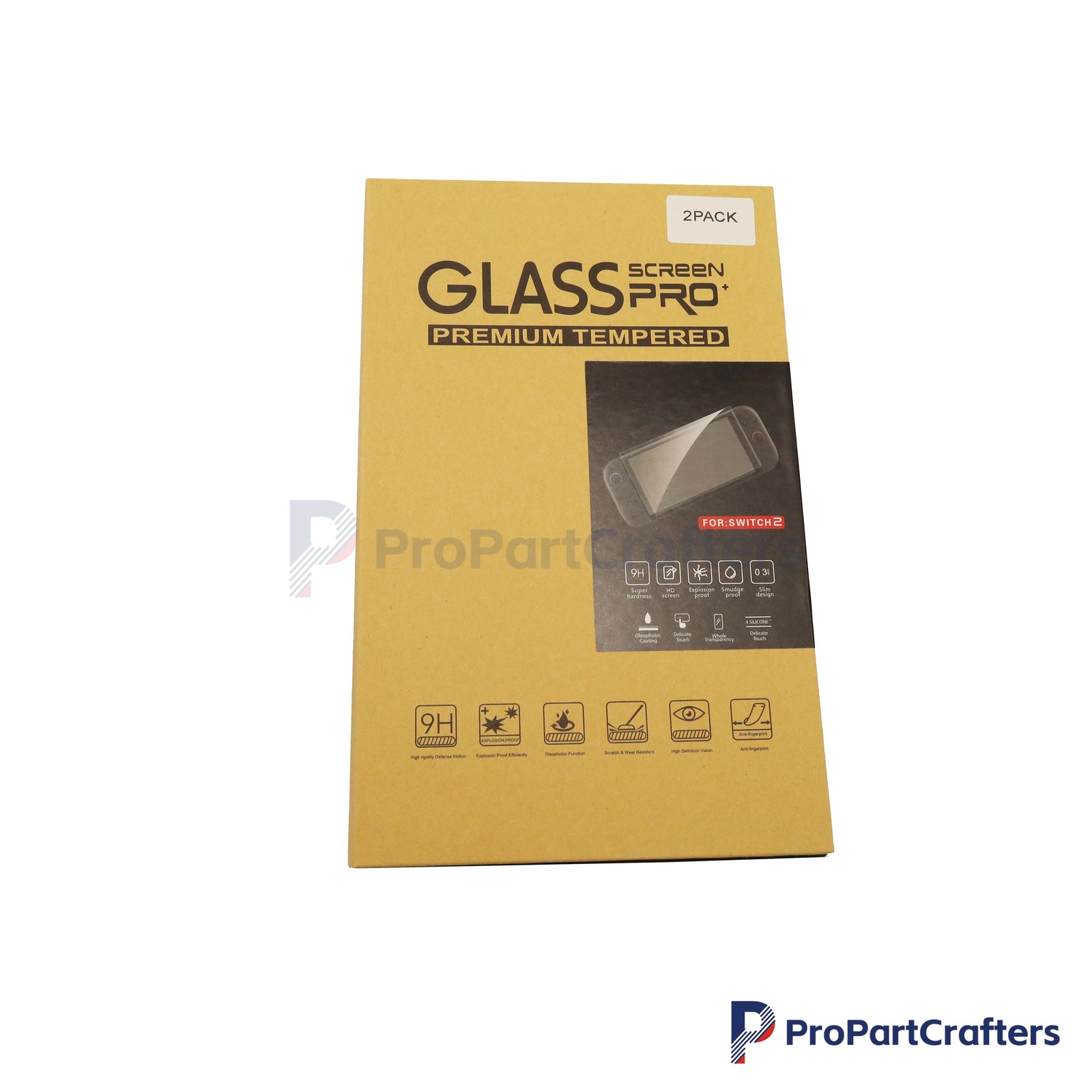 2PCS Fits 2025 Nintendo Switch 2 Tempered Glass Clear Film Screen Protector US