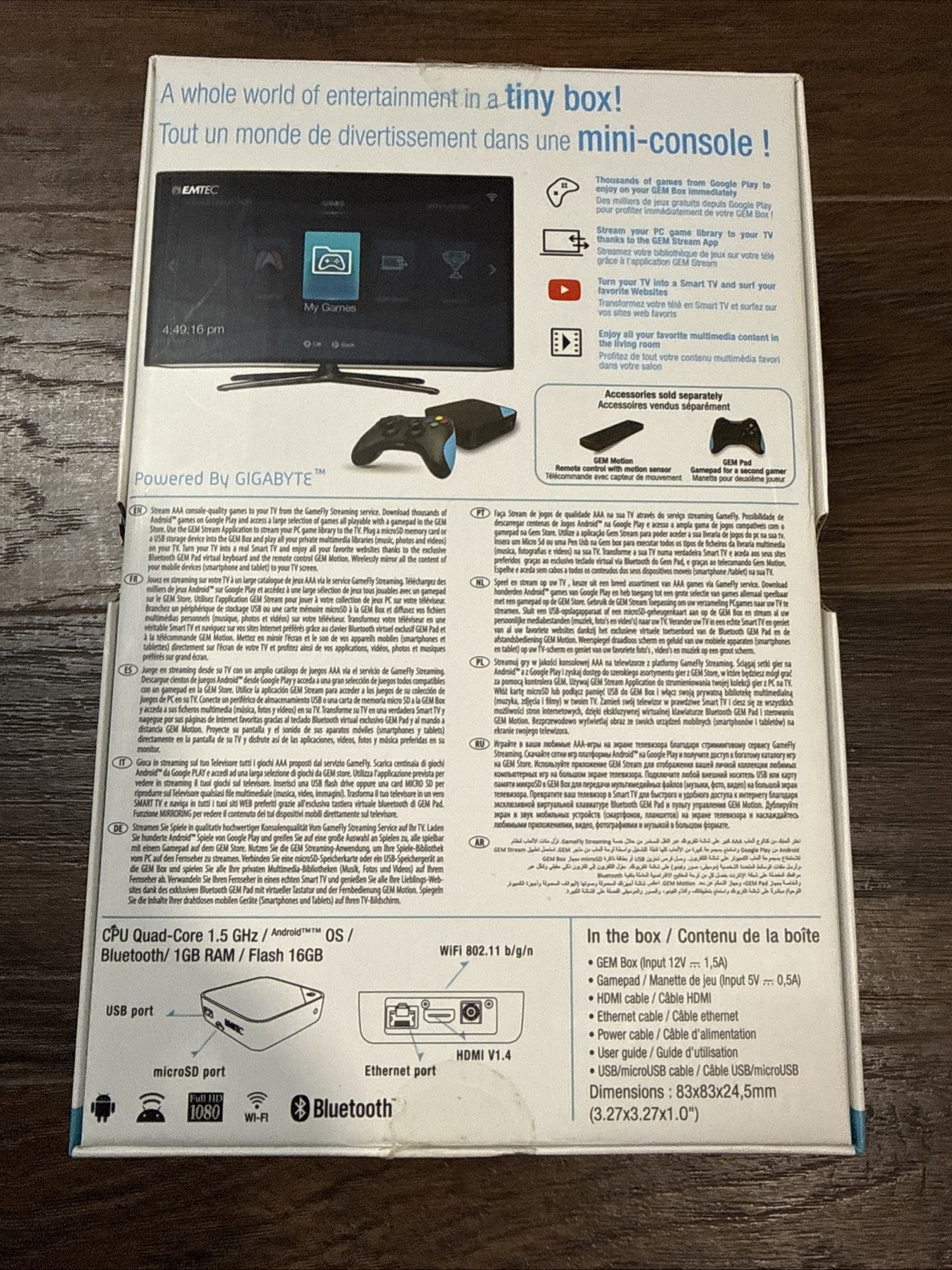 EMTEC Gem Box Android Game Console – New In Box
