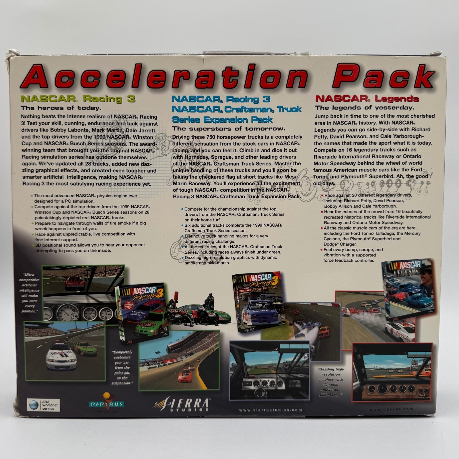 NASCAR Acceleration Pack Racing 3 Legends Expansion PC Game Box Set