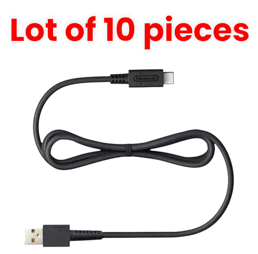 Lot of 10 ORIGINAL USB-C Type-C Data Charger Cord Cable Wire For Nintendo Switch