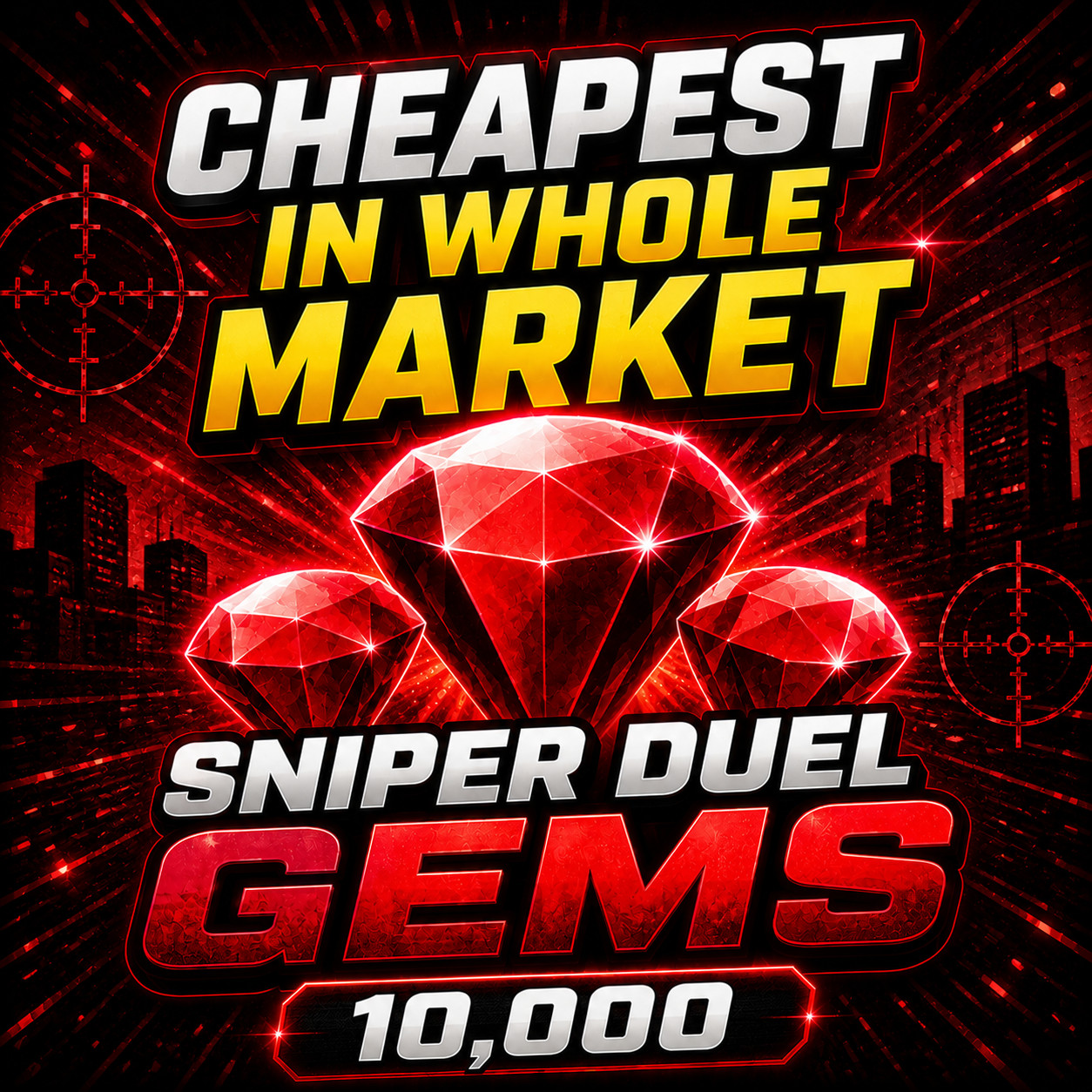 Sniper Duels Gems | 1K-100K Gems | Cheapest in Whole Market | Fast Delivery 🔫
