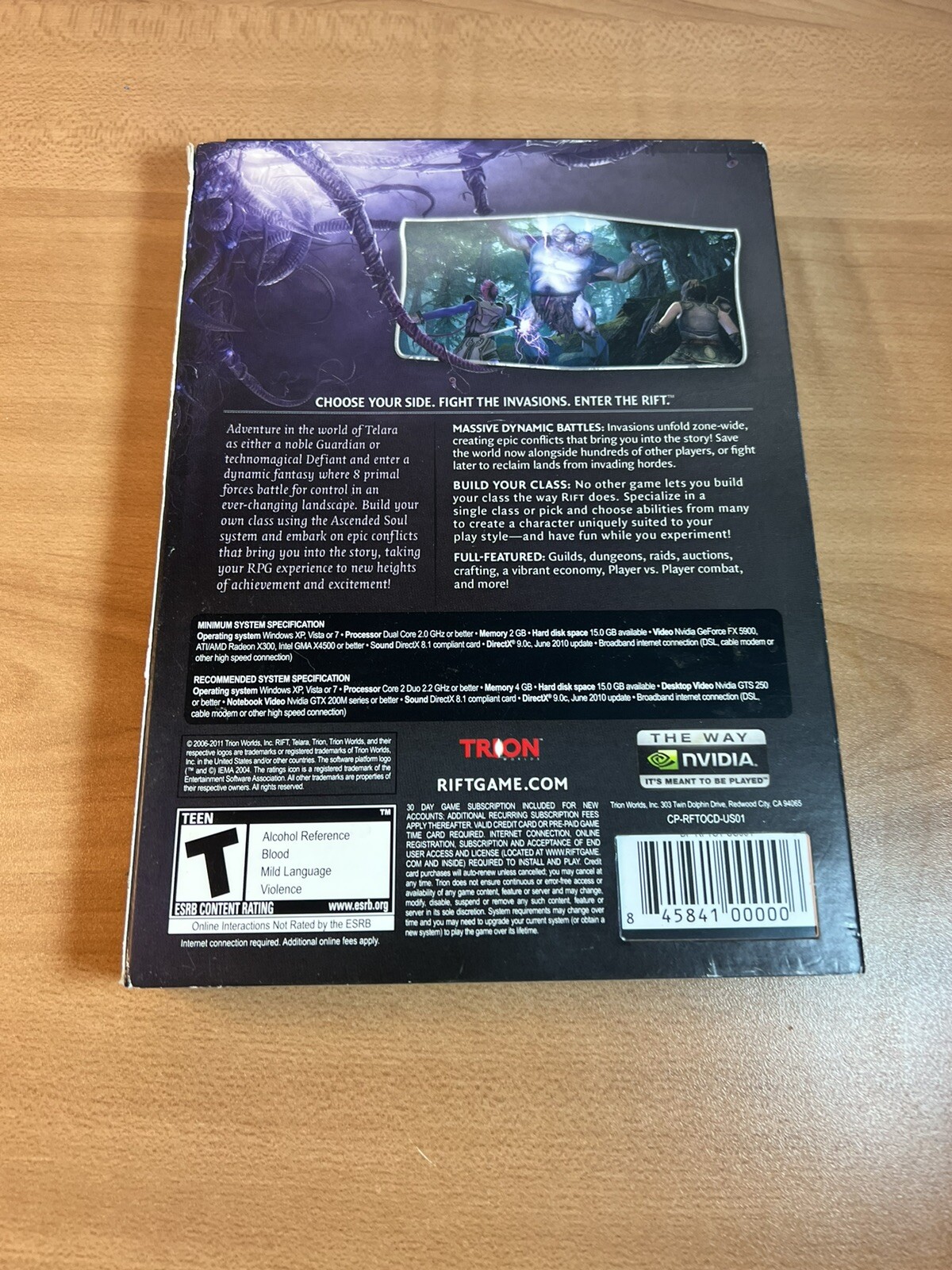 NEW Rift (PC, 2011) w/ Slipcover Fantasy MMORPG Windows Video Game, Manual