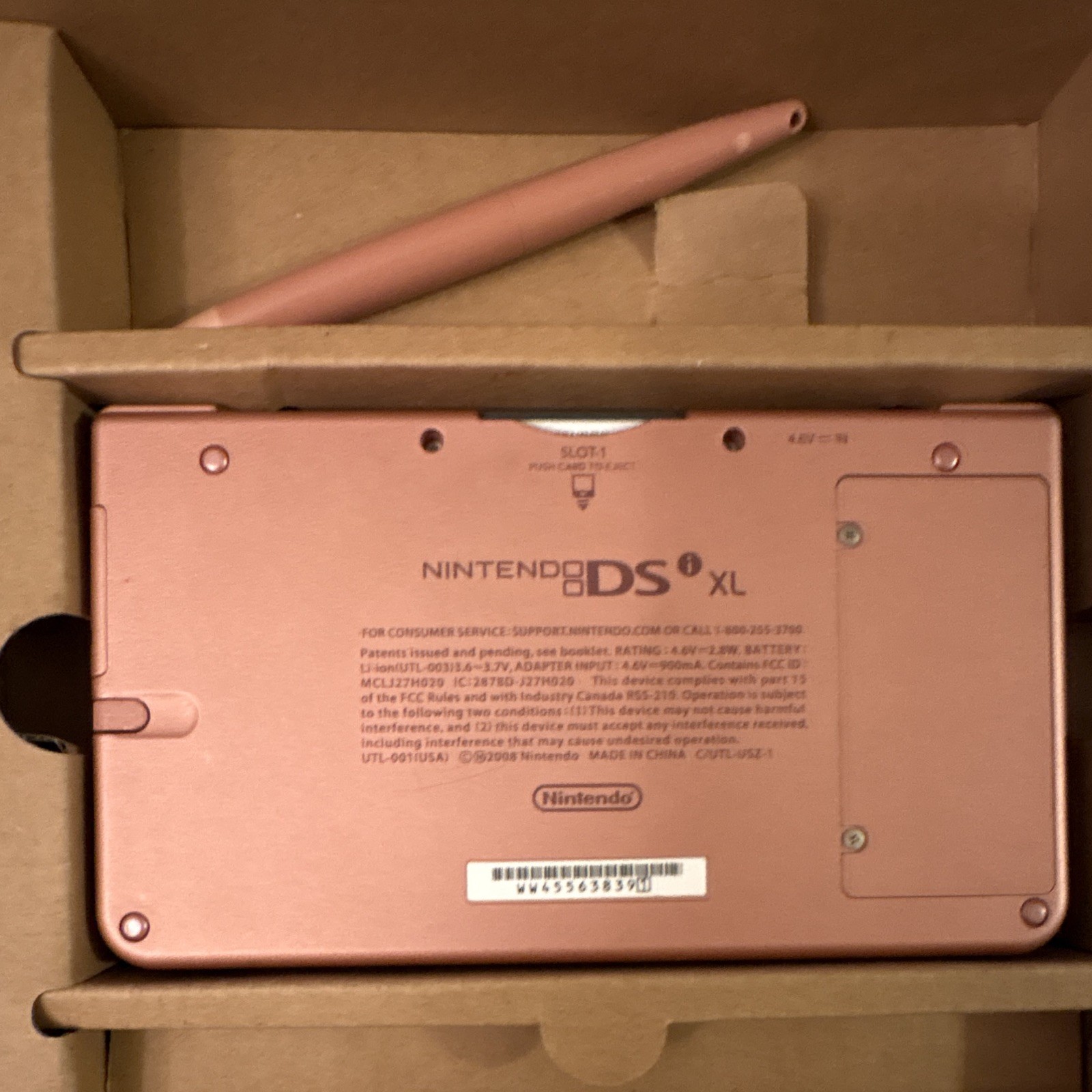 Nintendo DSi XL Metallic rose Handheld System NTSC-U/C w/ Box Stylus Manuals