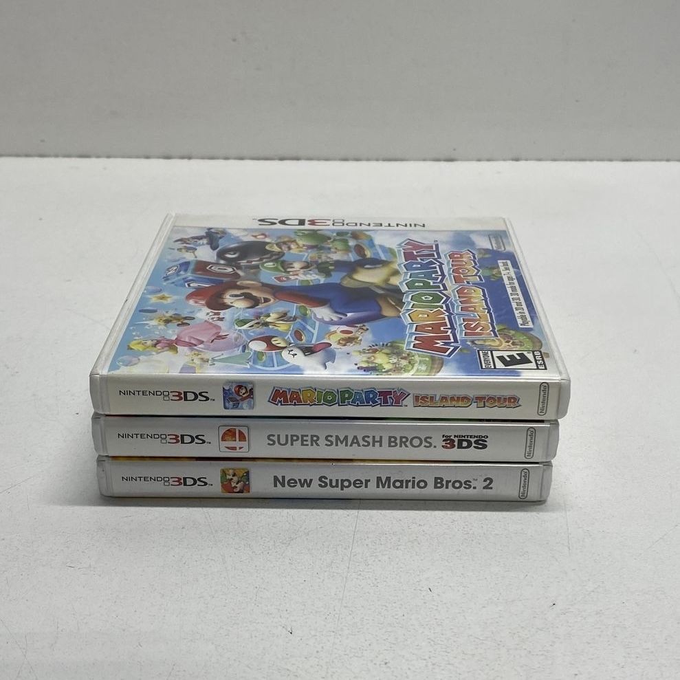 Super Smash Bros New Super Mario Bros 2 Paper Mario Sticker Star 3DS Game Lot