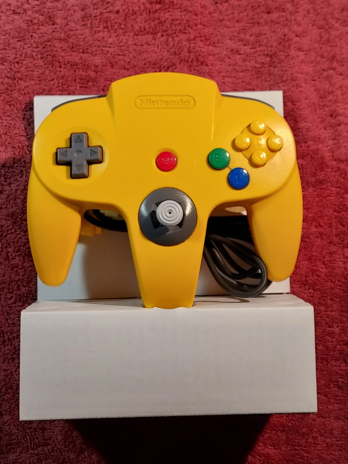Official Nintendo 64 N64 Yellow Controller CIB Complete in Box Original Genuine