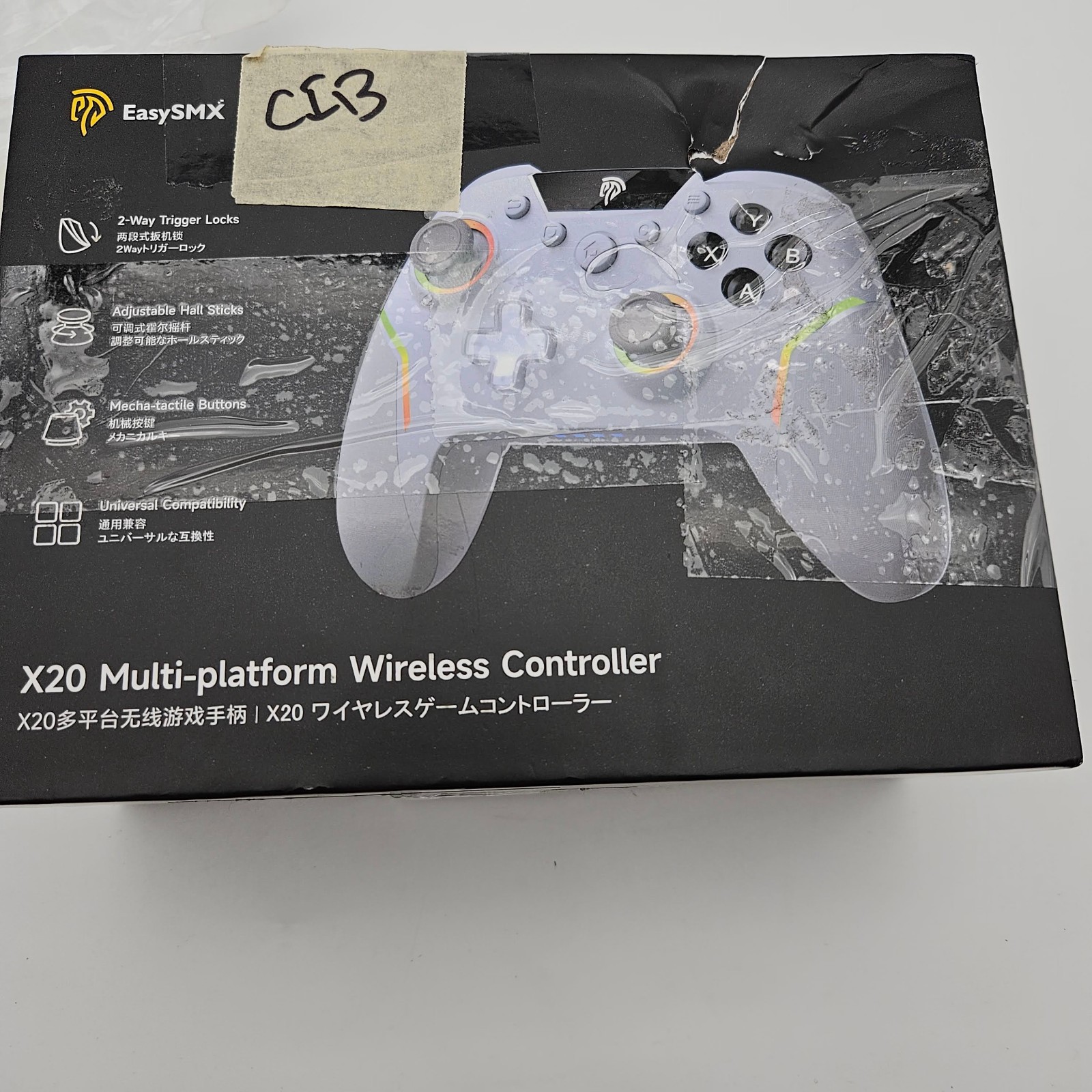 EasySMX X20 Wireless Gaming Controller RGB Backlit PC/Switch/Android/Steam iOS