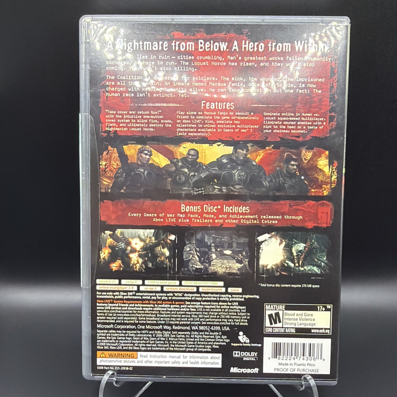 Gears of War The Complete Collection Xbox 360 New Multiplayer with Bonus Disc.