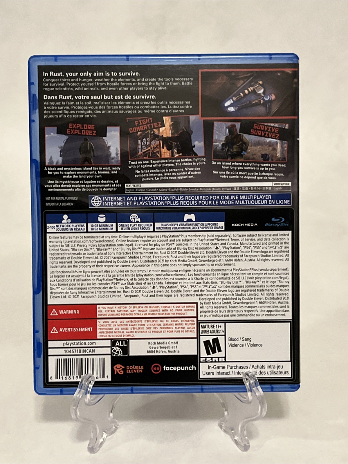Rust – Console Edition – (PlayStation 4, 2021) – Pristine Condition