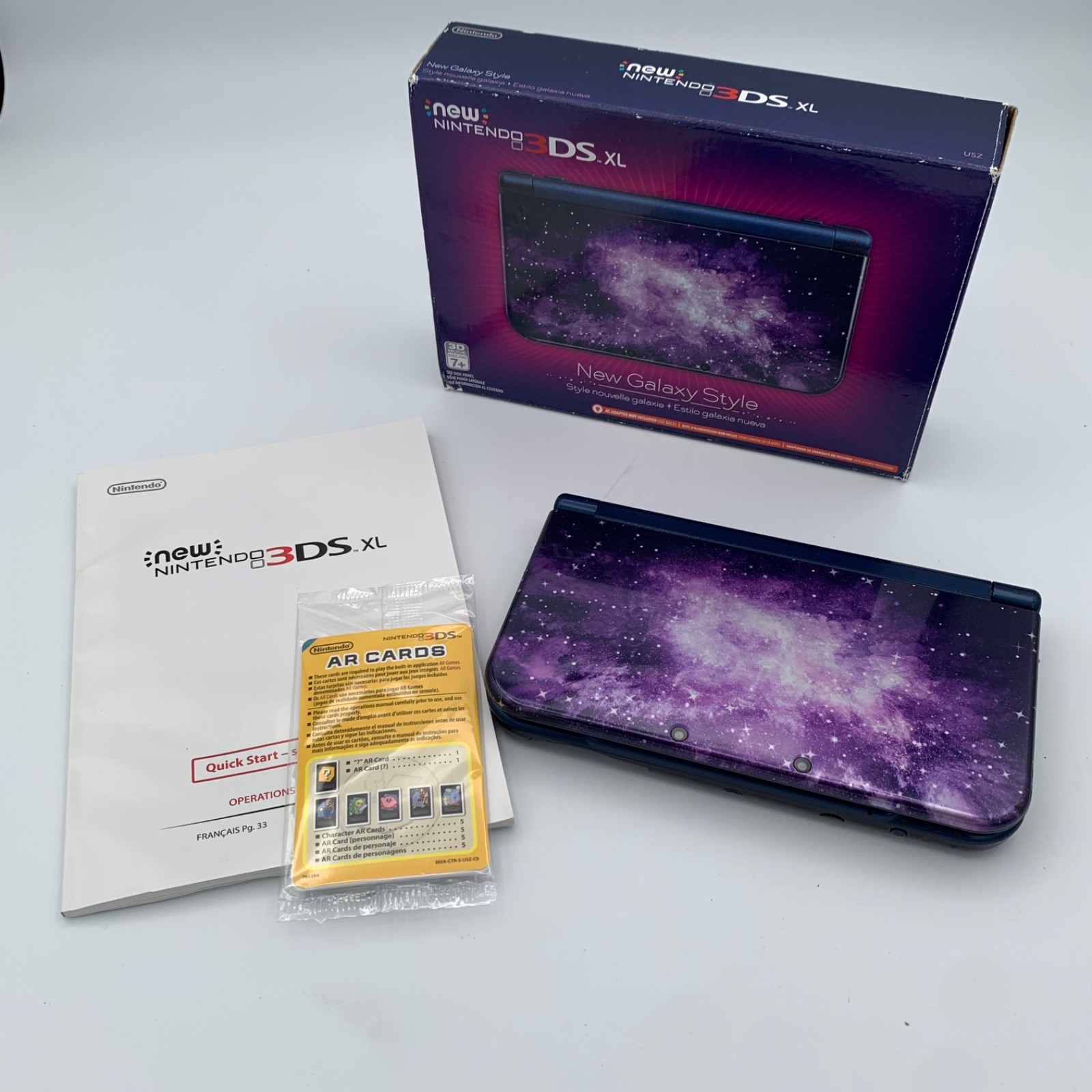 NINTENDO NEW 3DSXL GALAXY RED-001: TESTED / WORKING
