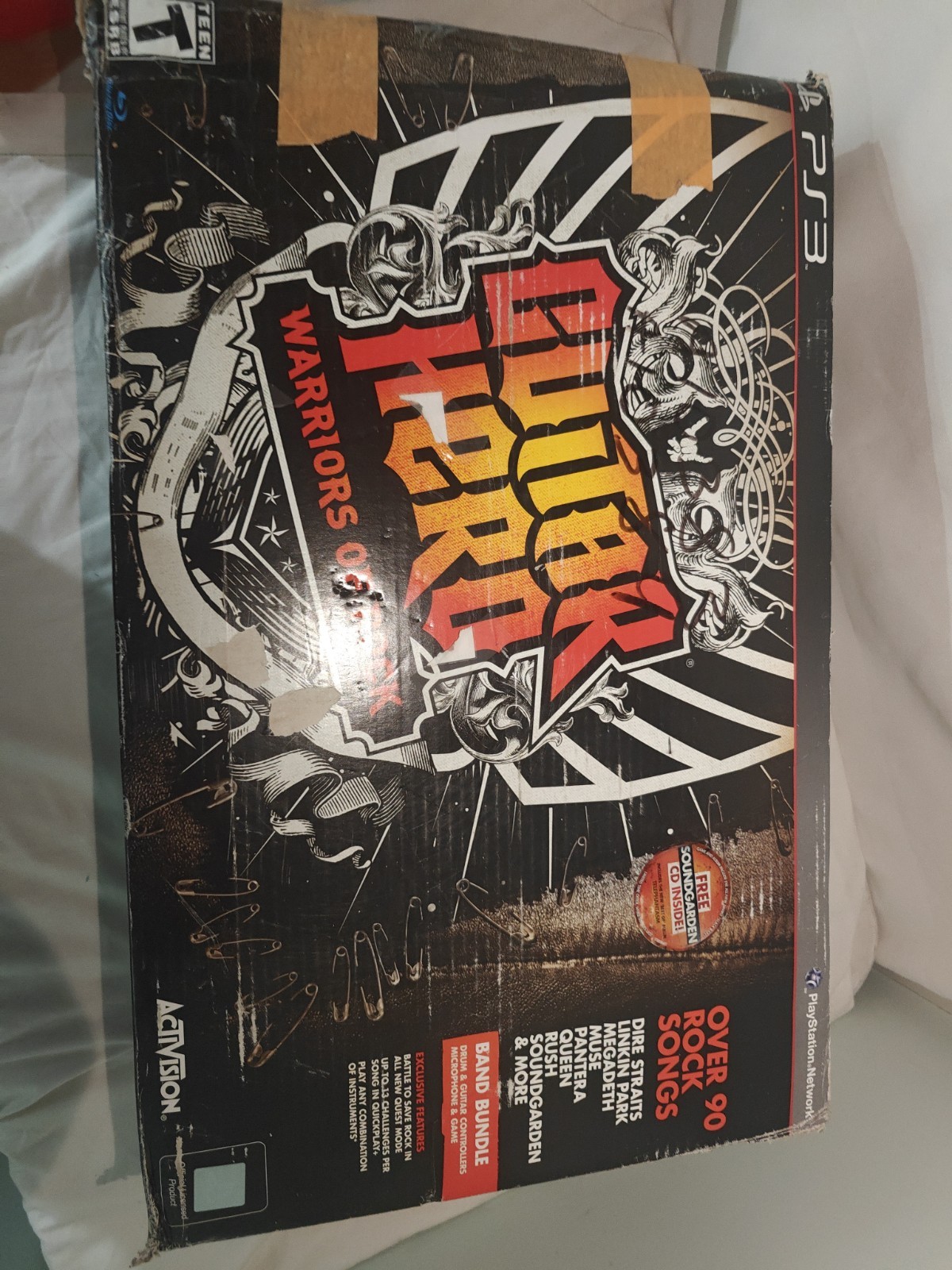 PS3 Guitar Hero WARRIORS OF ROCK Super Bundle Band playstation 3 New Open Box