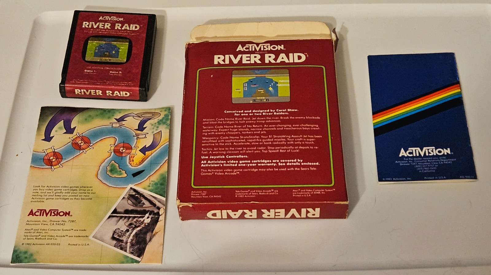 River Raid Atari 2600/7800/2600+/7800+ 1982 CIB Tested Works