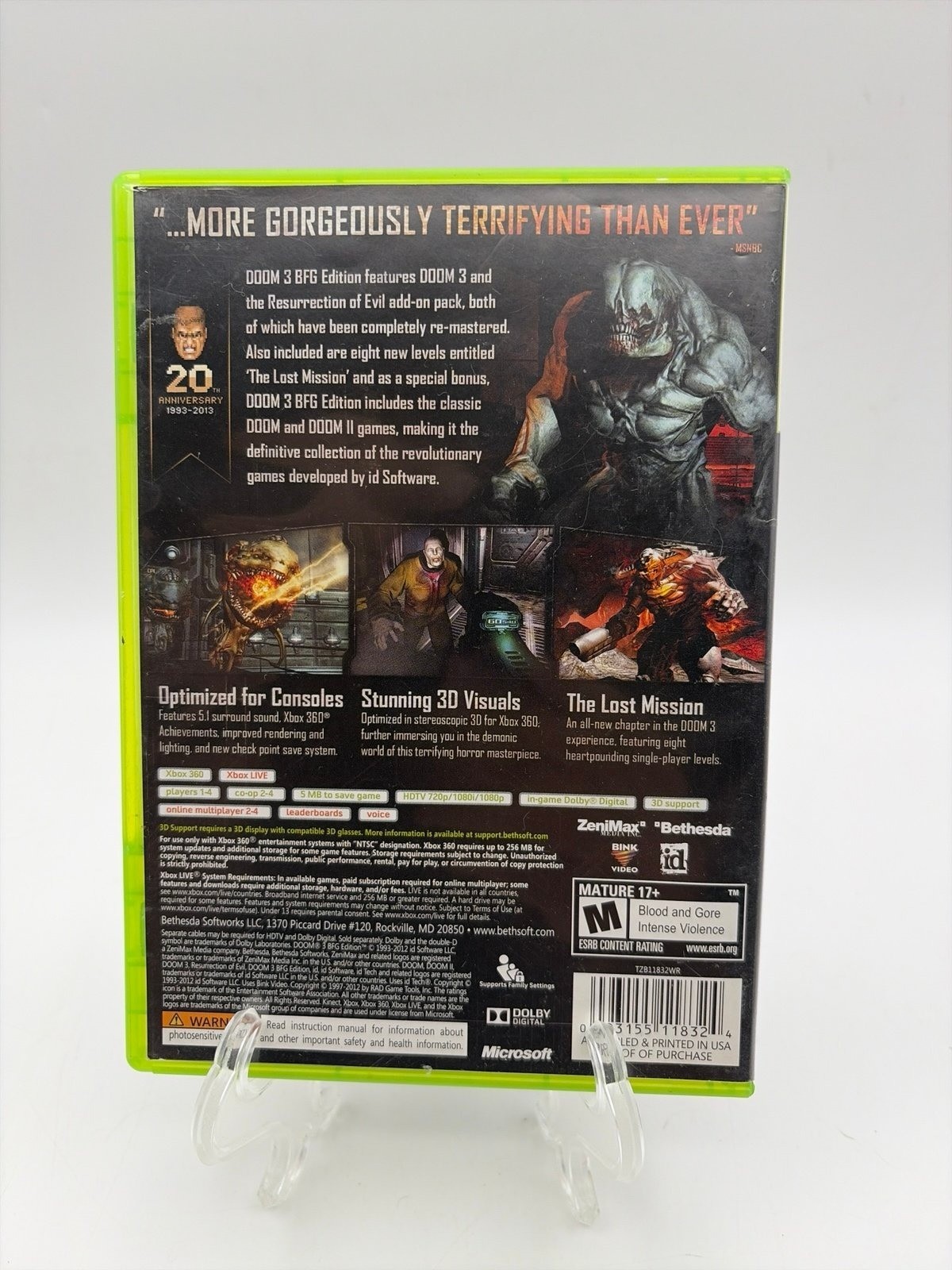 Doom 3 BFG Edition (Microsoft Xbox 360, 2012) CIB Complete w/ Manual – TESTED
