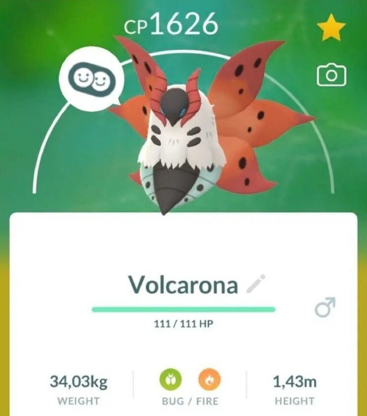 Volcarona ( Larvesta Evolution ) Pokemon Tr@de Go