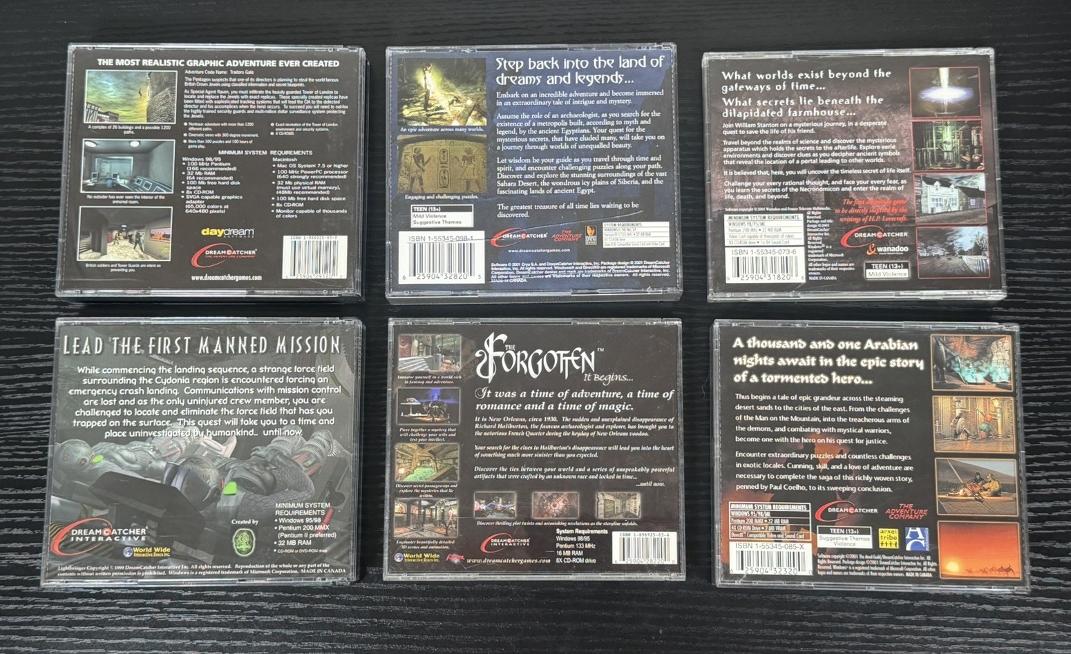 Dreamcatcher Interactive Early 2000s 6 PC Games (Atlantis II, Lightbringer . . .