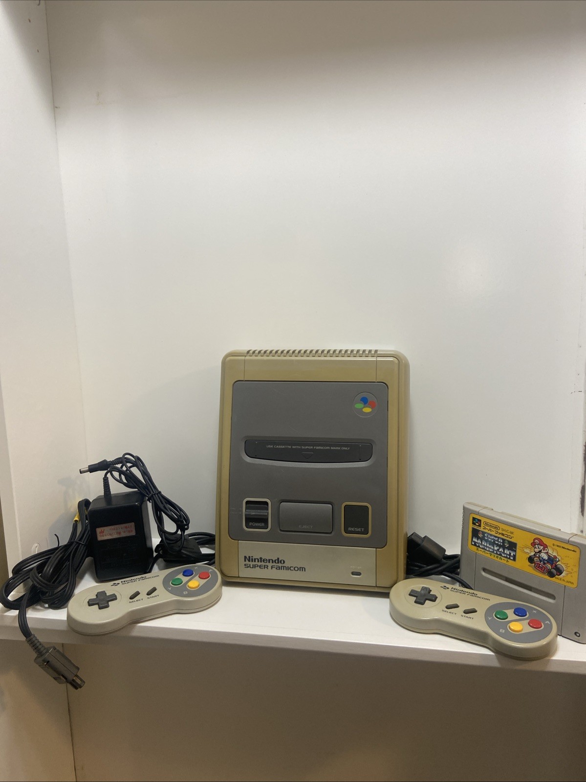 Nintendo Super Famicom Console Bundle 2 Controllers Mario Kart Tested Japan