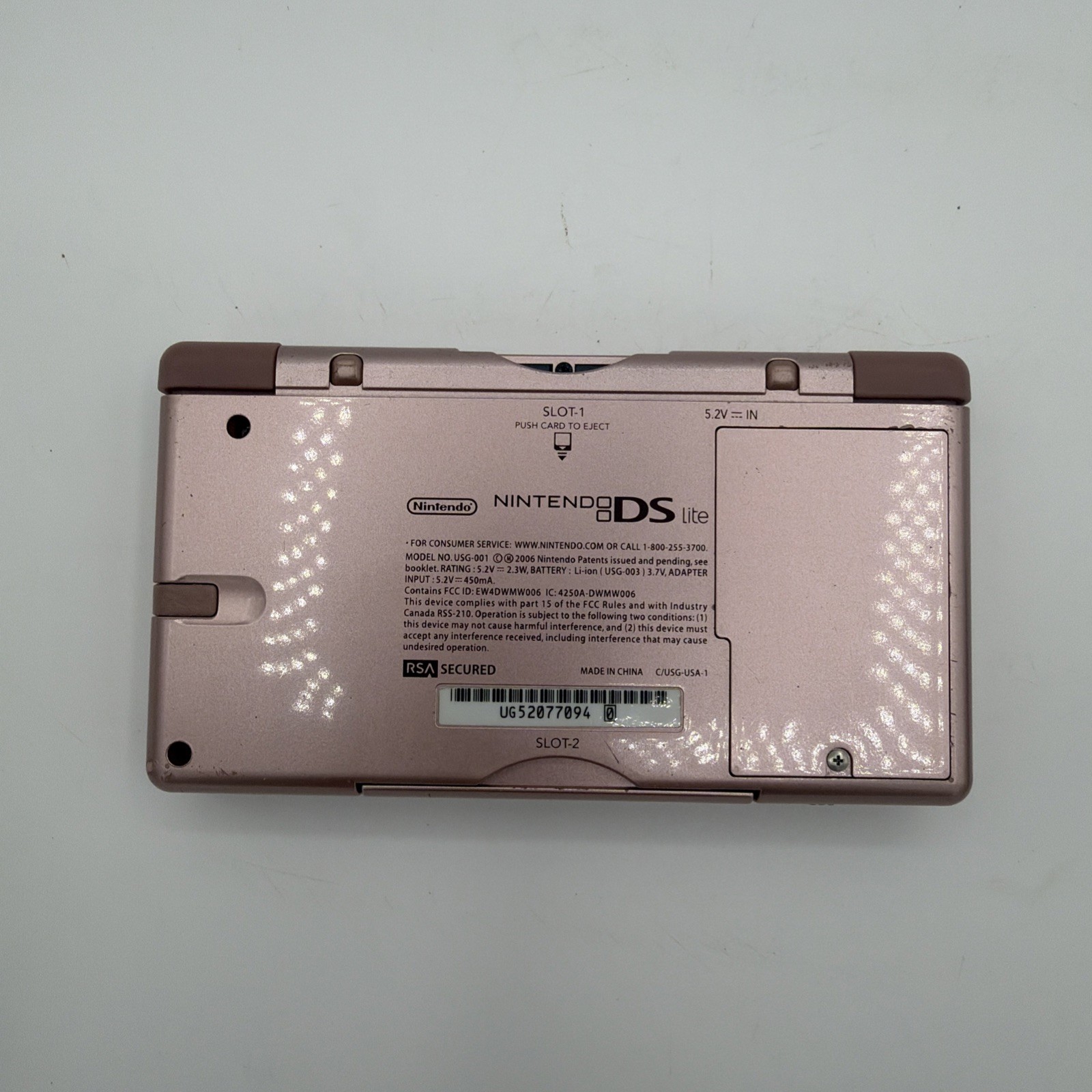 Nintendo DS Lite Handheld Console USG-1 Pink with Charger👇