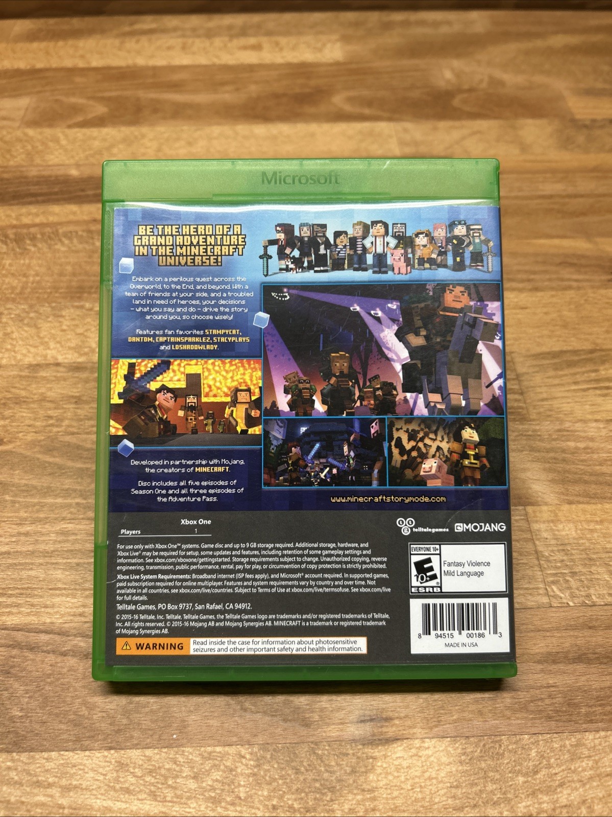 Telltale Games Minecraft : Story Mode-The Complete Adventure Xbox One Game