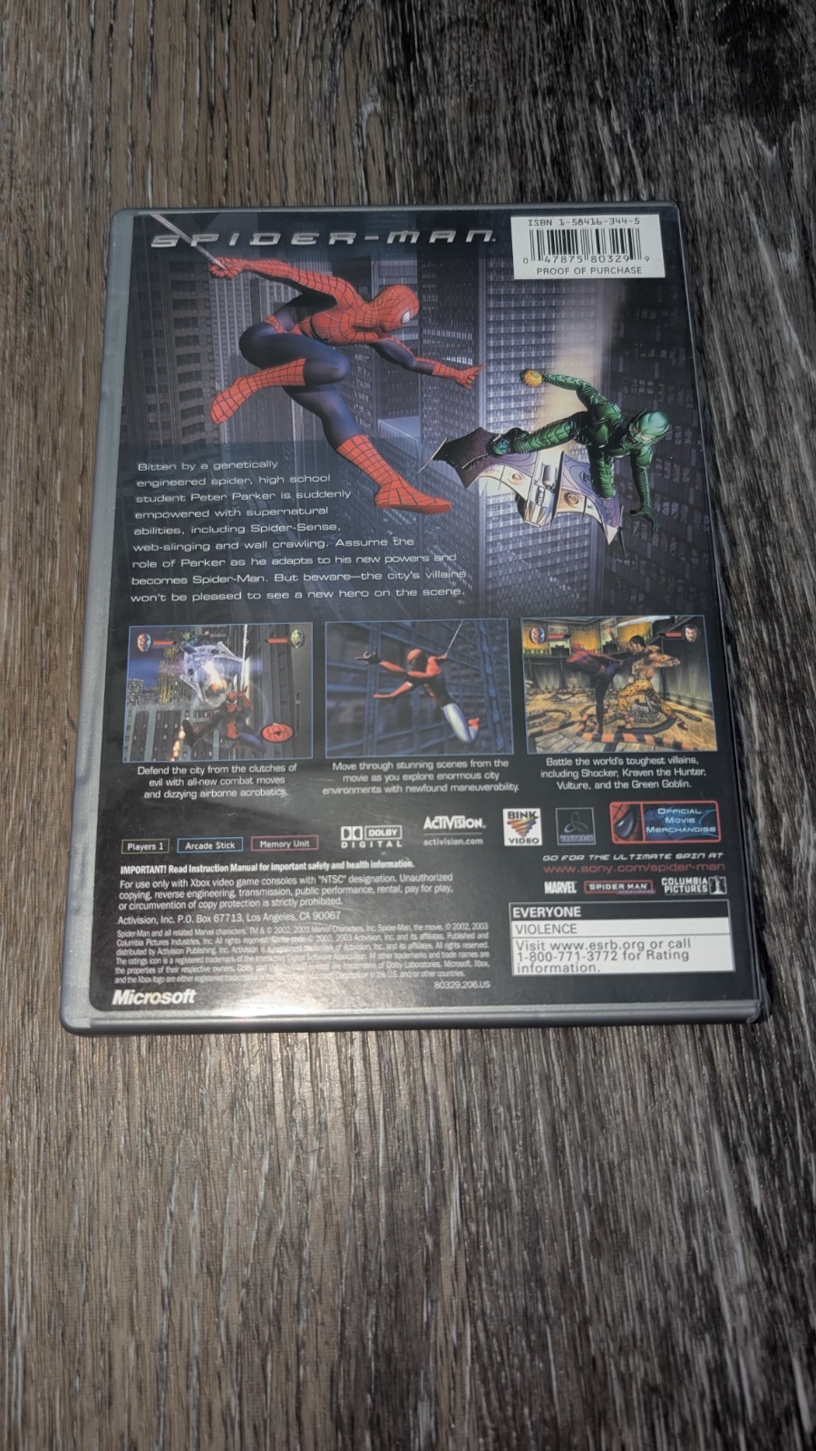 Spider-Man Xbox w/ Case and manual
